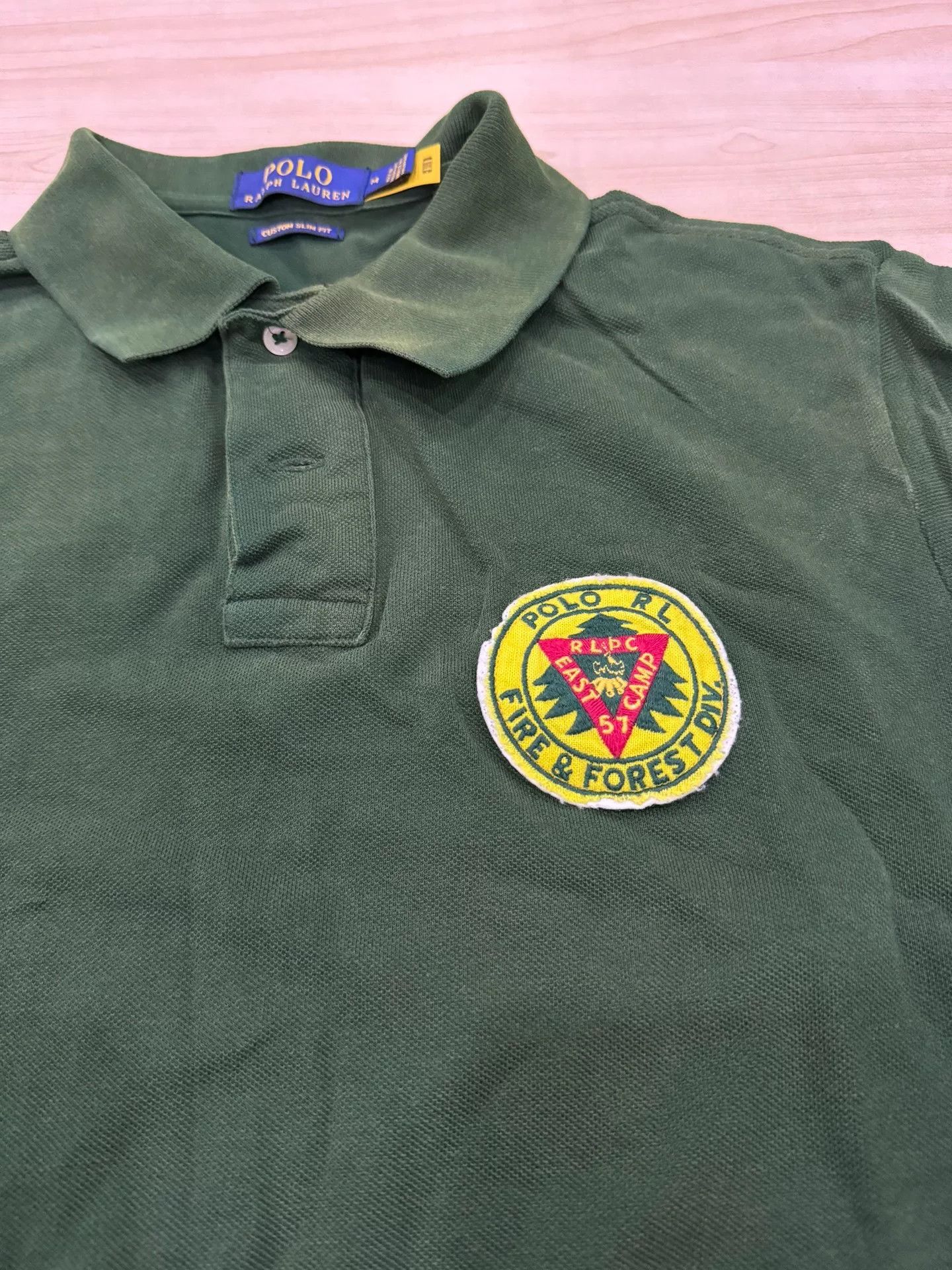 RRL Ralph Lauren RRL Short Sleeve Polo Shirt in Green Size US M / EU 48-50 / 2 - 2 Thumbnail
