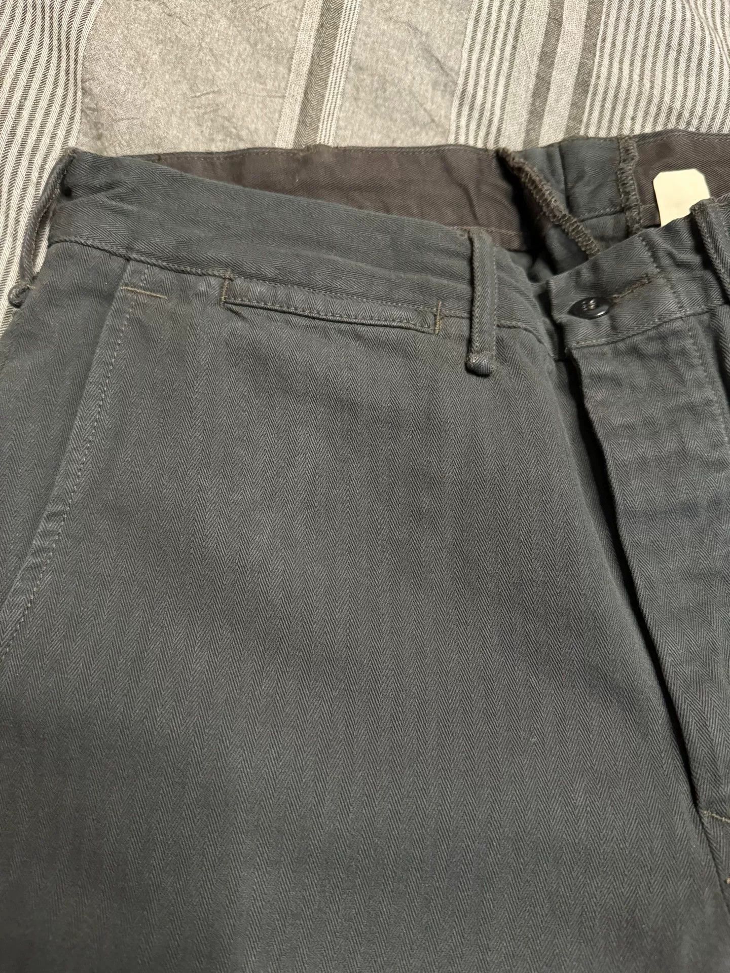 RRL Ralph Lauren vintage black gray military officer pants Size US 32 / EU 48 - 2 Thumbnail