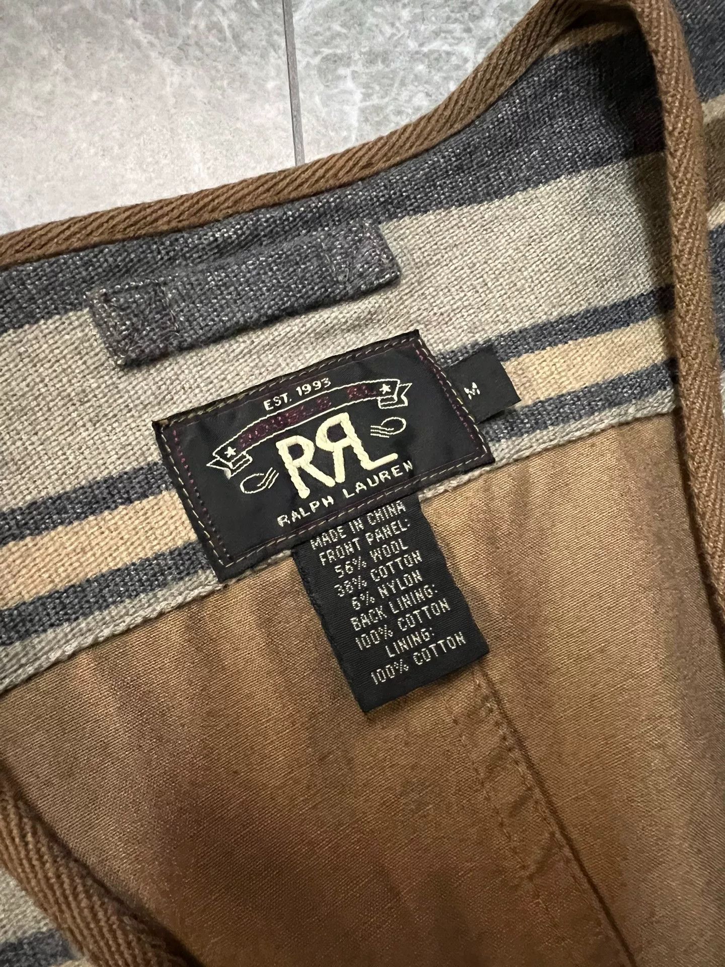 RRL Ralph Lauren striped wool vest from RRL Size US M / EU 48-50 / 2 - 2 Thumbnail