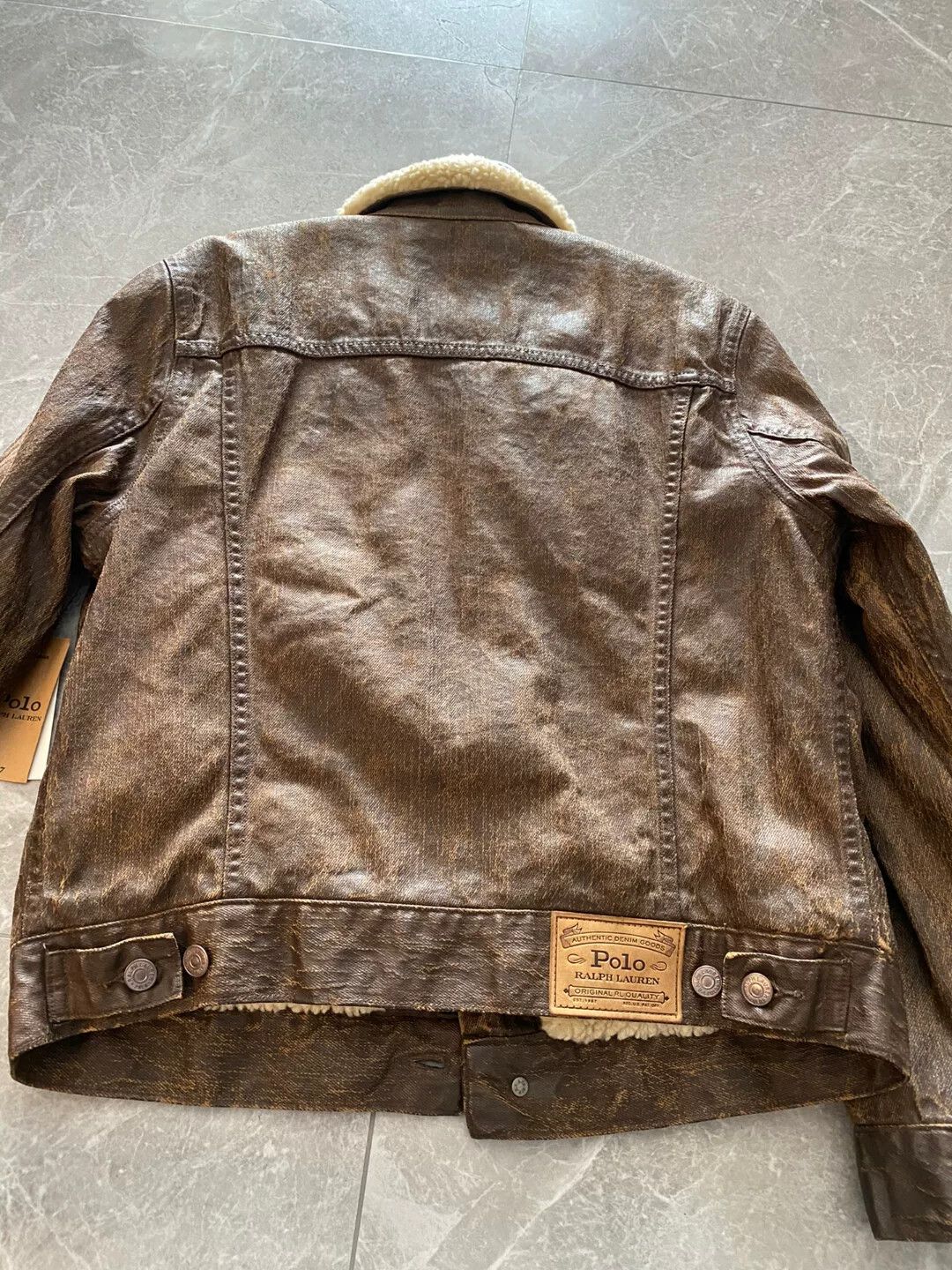 Polo Ralph Lauren brown leather jacket with fur collar Size US S / EU 44-46 / 1 - 7 Thumbnail