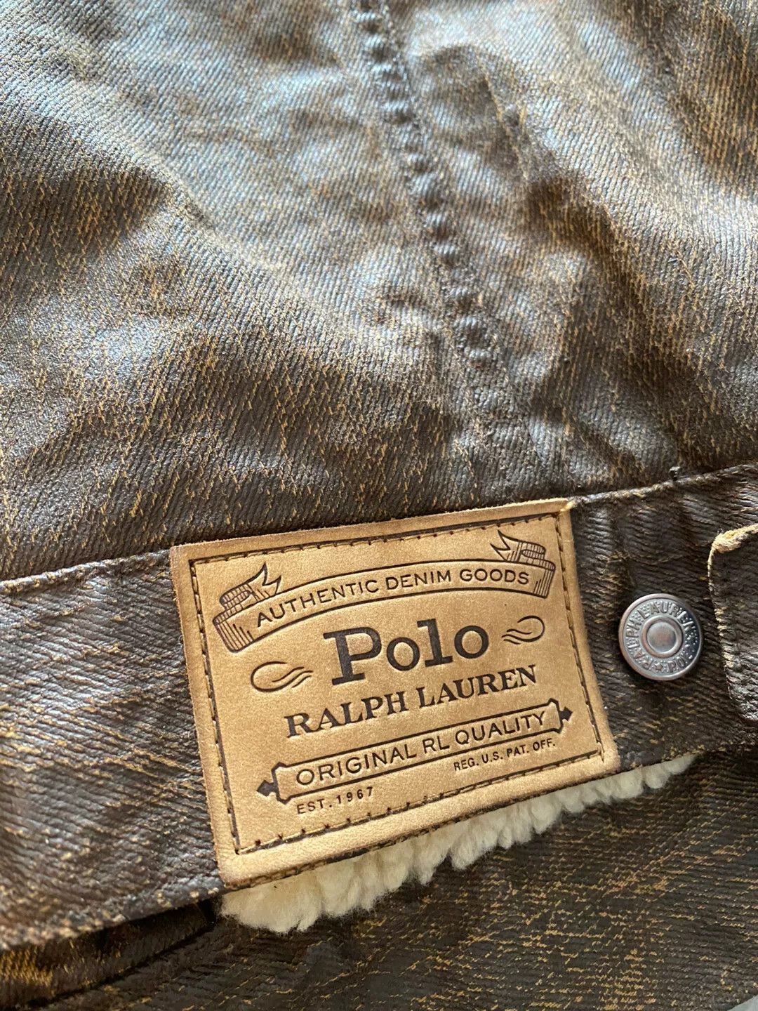 Polo Ralph Lauren brown leather jacket with fur collar Size US S / EU 44-46 / 1 - 8 Thumbnail