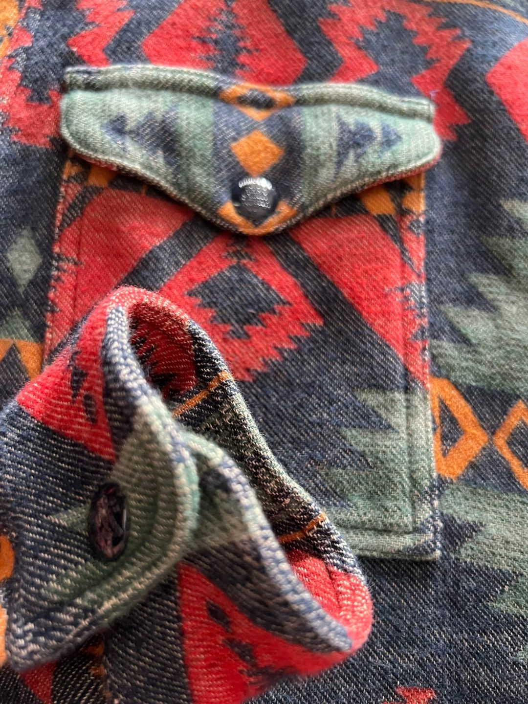 RRL Ralph Lauren RRL Southwest Pattern Flannel Shirt Size US XS / EU 42 / 0 - 3 Thumbnail