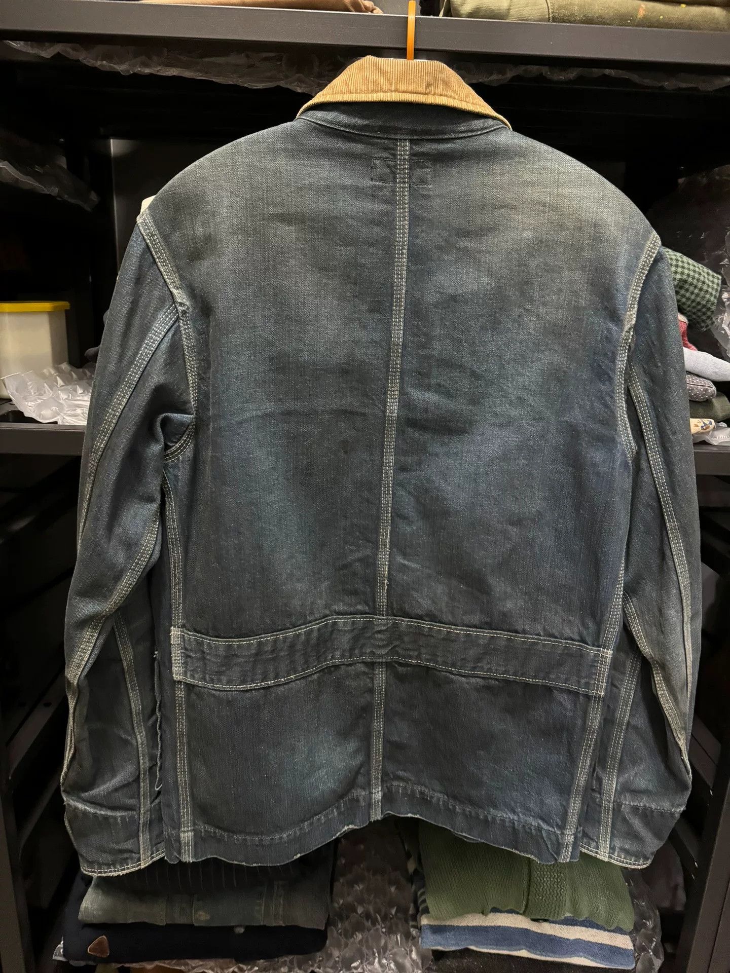 RRL Ralph Lauren RRL Vintage Style Denim Jacket with Brown Collar Size US M / EU 48-50 / 2 - 6 Thumbnail