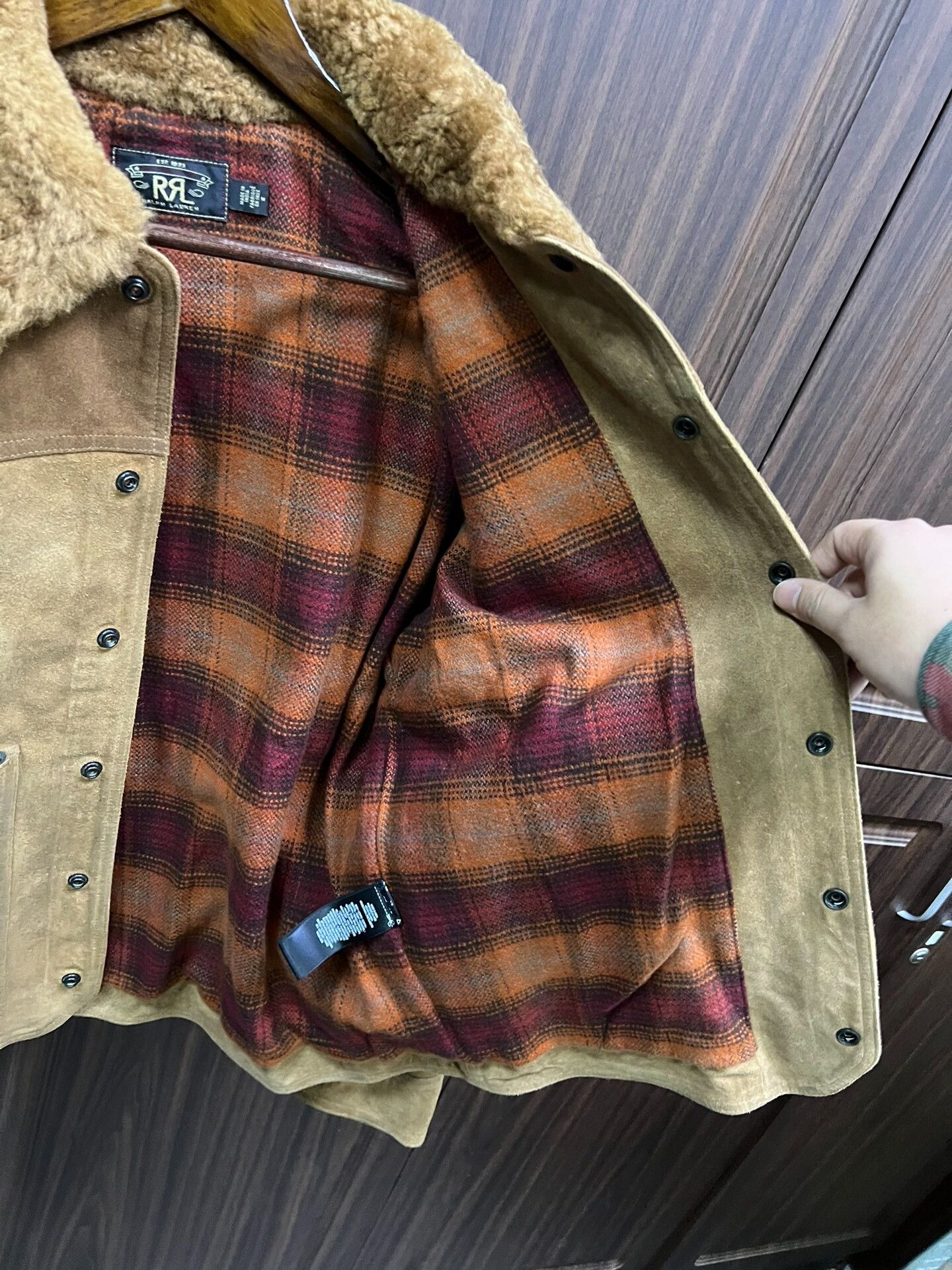 RRL Ralph Lauren RRL Shearling Brown Jacket with Fur Collar Size US M / EU 48-50 / 2 - 4 Thumbnail