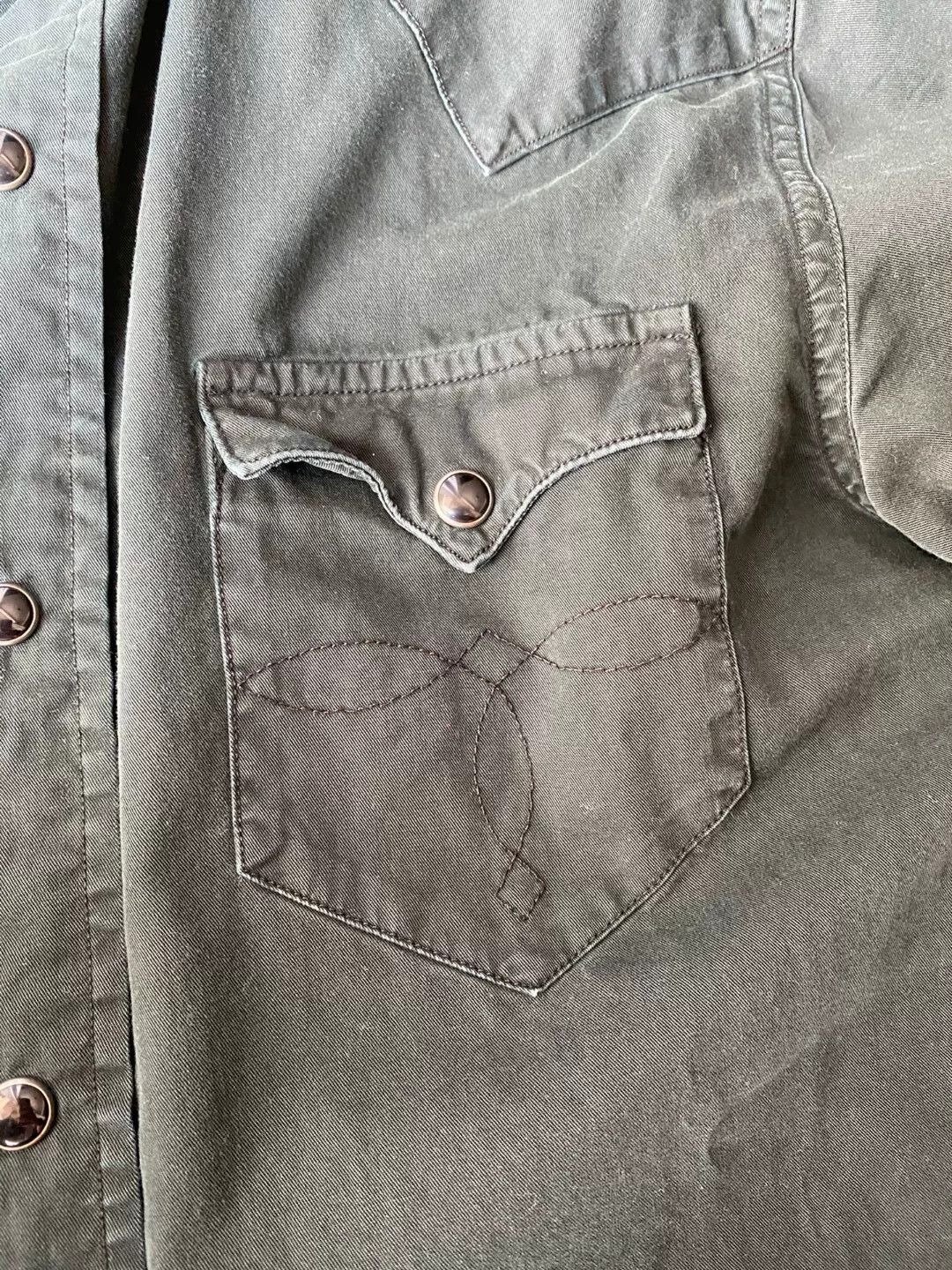 RRL Ralph Lauren rrl western shirt in dark green shade Size US XS / EU 42 / 0 - 2 Thumbnail