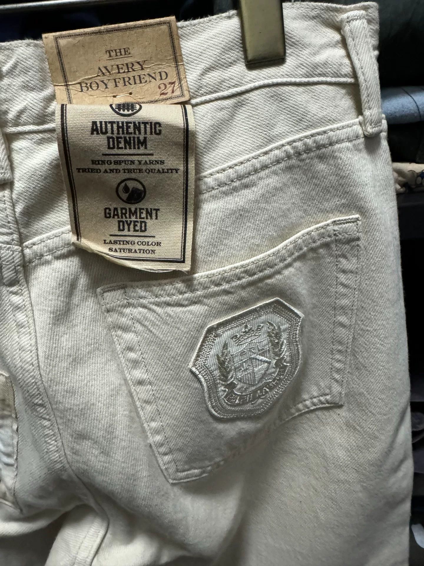 RRL Ralph Lauren distressed beige boyfit jeans by ralph lauren Size 27" / US 4 / IT 40 - 7 Thumbnail