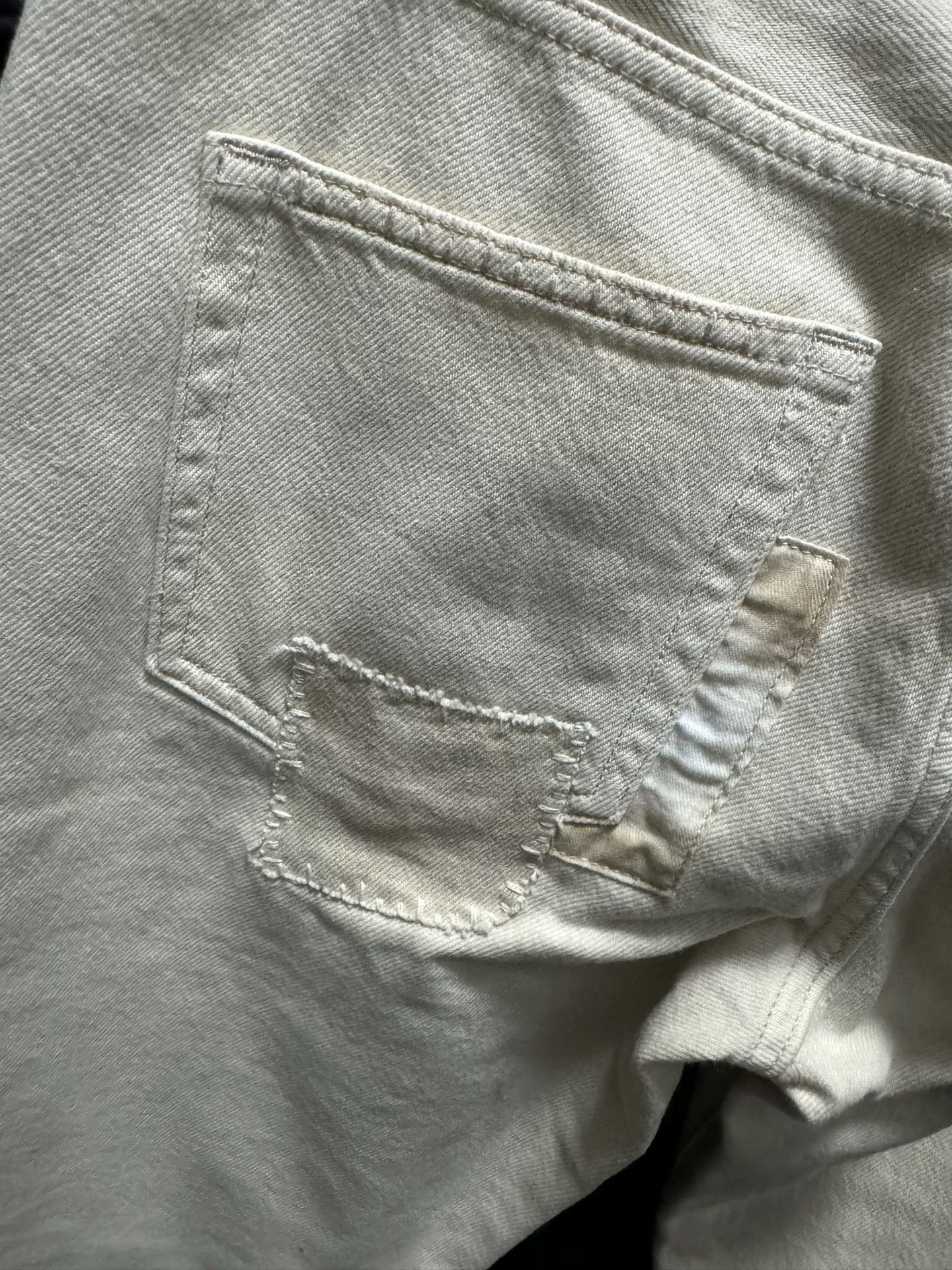 RRL Ralph Lauren distressed beige boyfit jeans by ralph lauren Size 27" / US 4 / IT 40 - 8 Thumbnail