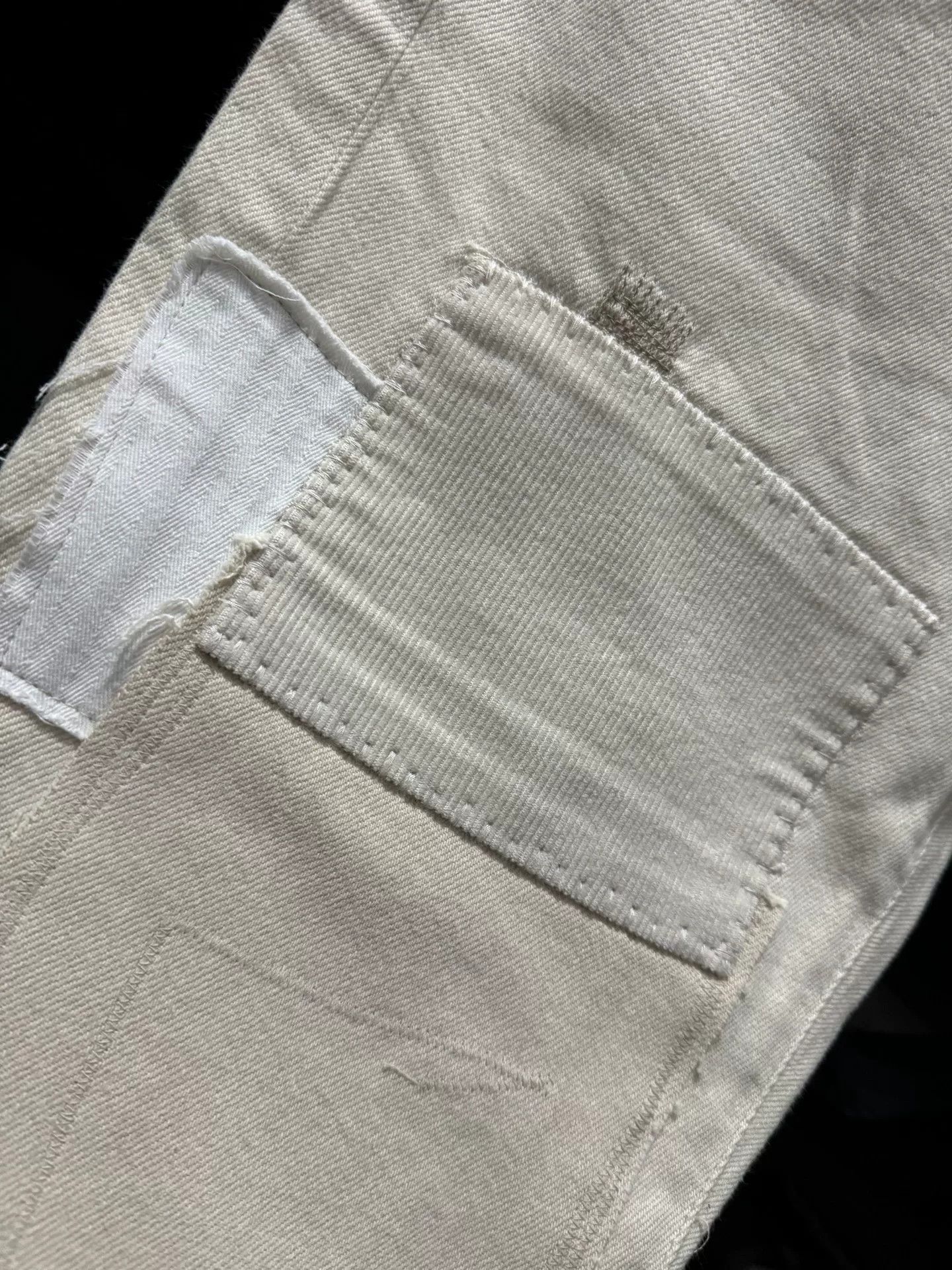 RRL Ralph Lauren distressed beige boyfit jeans by ralph lauren Size 27" / US 4 / IT 40 - 3 Thumbnail