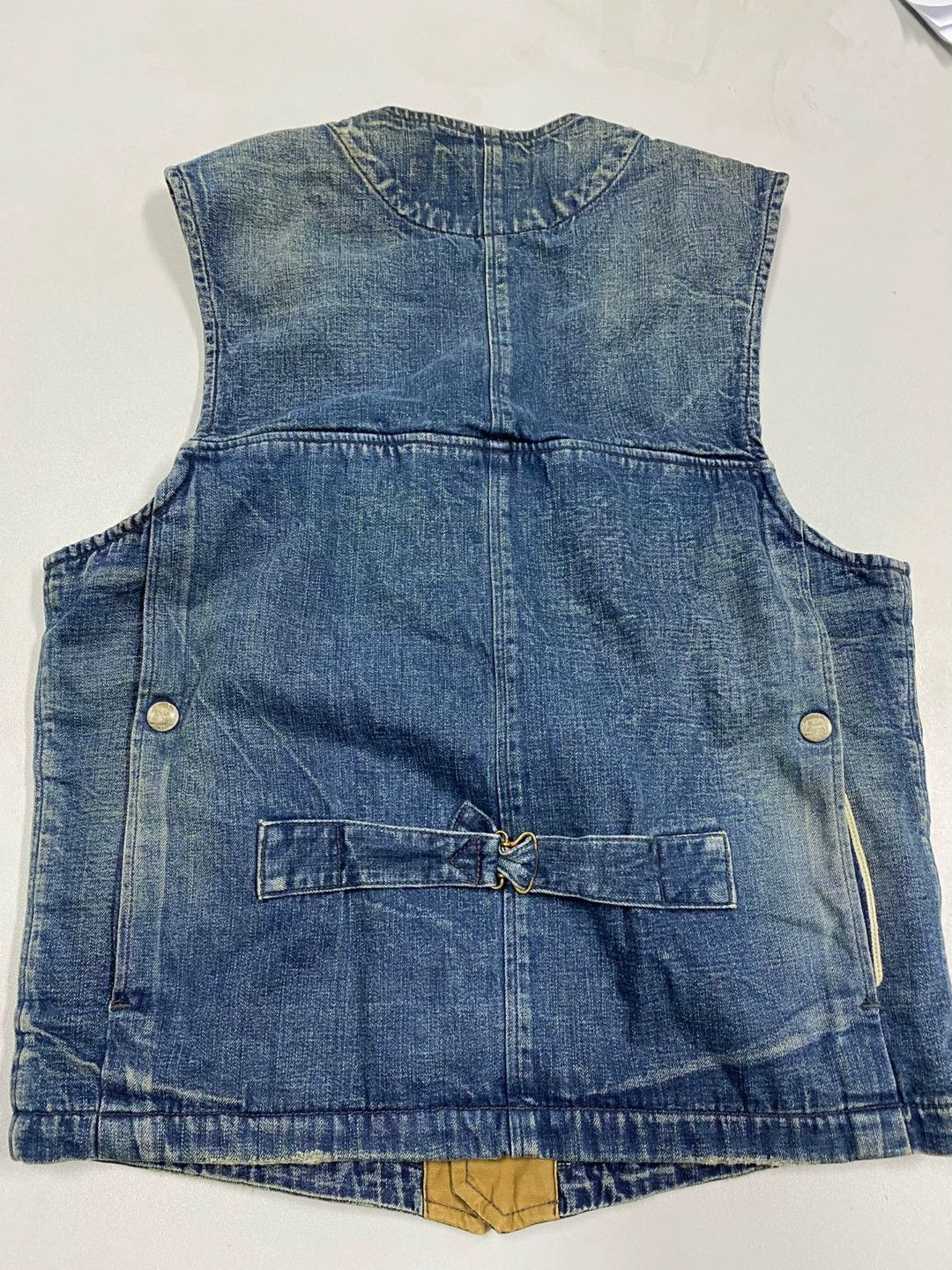 RRL Ralph Lauren vintage rrl denim vest with heavy washing Size US XS / EU 42 / 0 - 7 Thumbnail