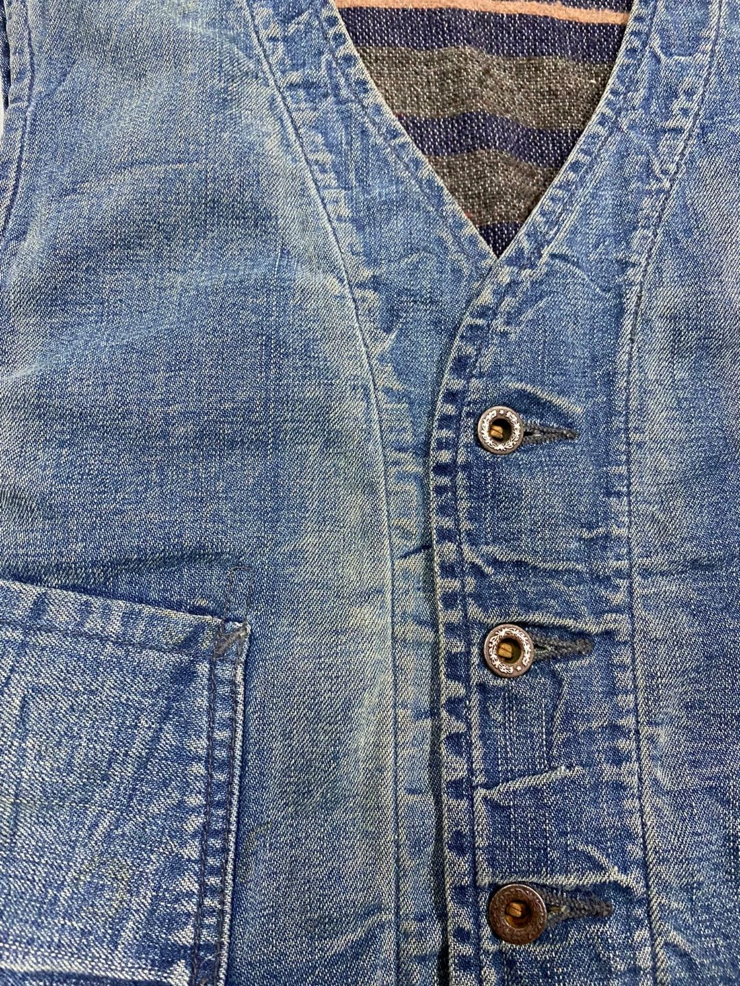 RRL Ralph Lauren vintage rrl denim vest with heavy washing Size US XS / EU 42 / 0 - 2 Thumbnail