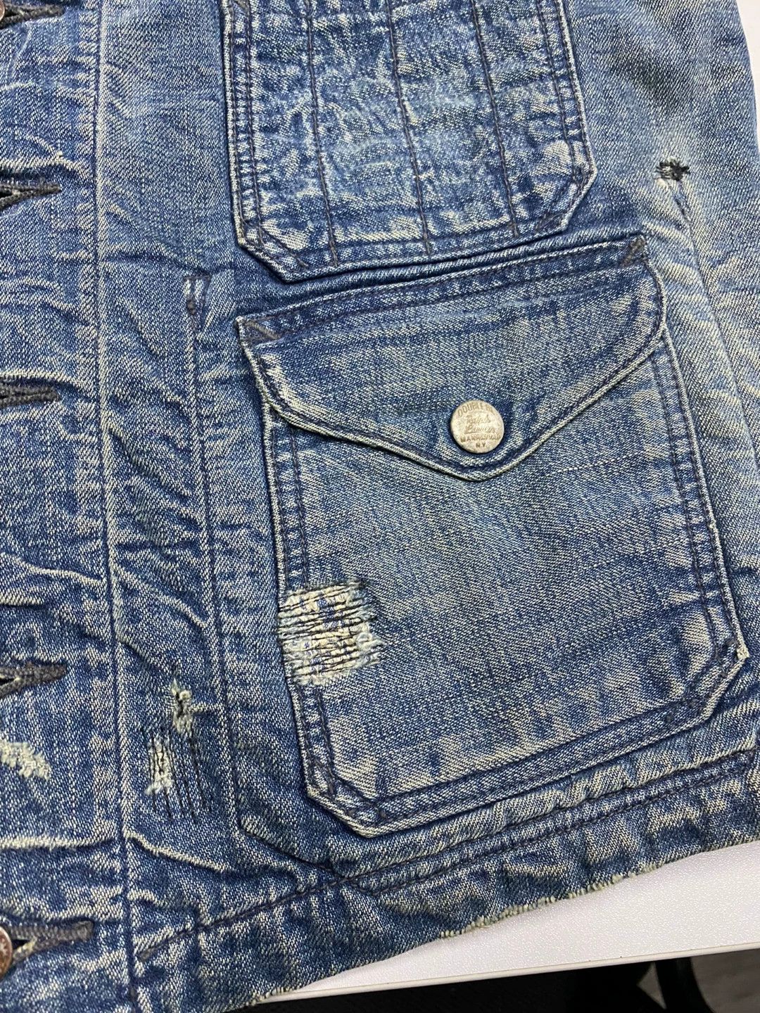 RRL Ralph Lauren vintage rrl denim vest with heavy washing Size US XS / EU 42 / 0 - 5 Thumbnail