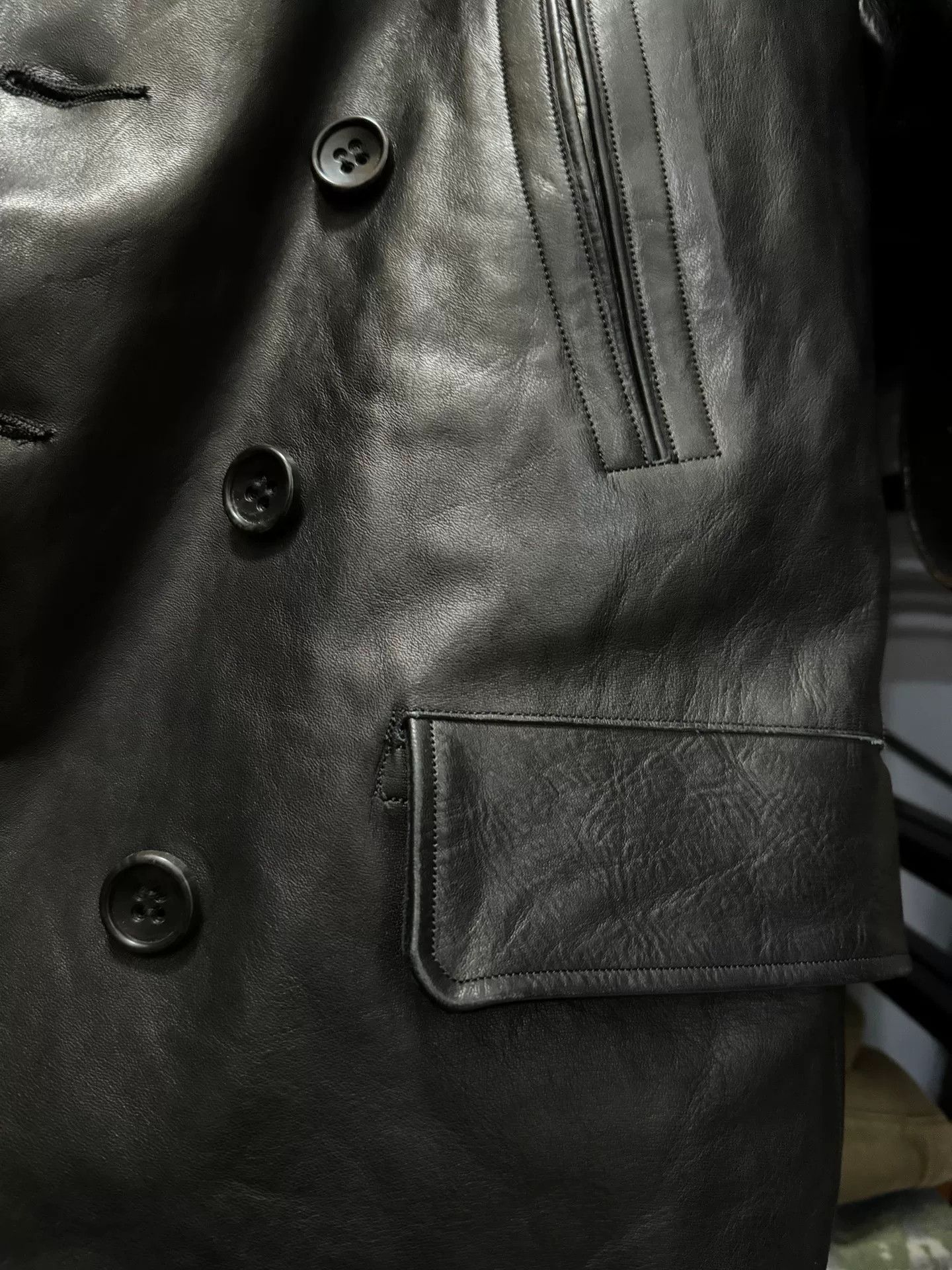 Old Joe old joe double-breasted horsehide leather jacket Size US S / EU 44-46 / 1 - 9 Thumbnail