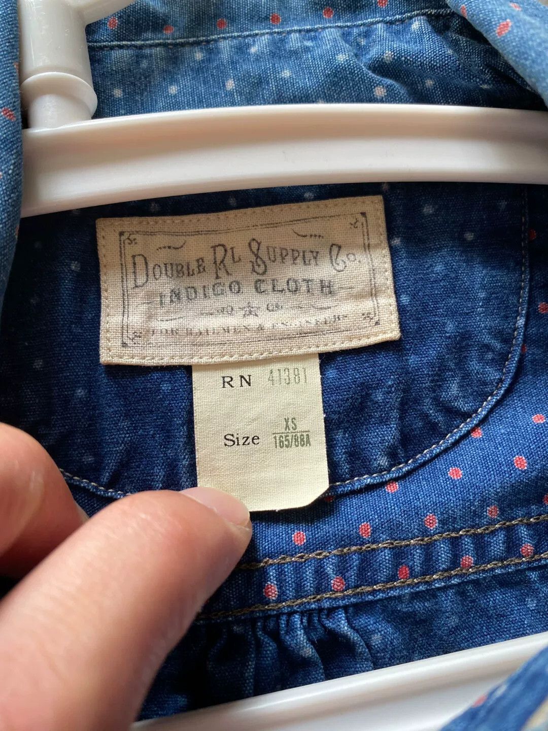 RRL Ralph Lauren vintage rrl blue dyed button-up shirt Size US XS / EU 42 / 0 - 3 Thumbnail
