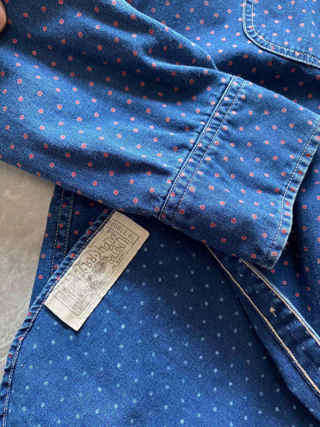 RRL Ralph Lauren vintage rrl blue dyed button-up shirt Size US XS / EU 42 / 0 - 5 Thumbnail