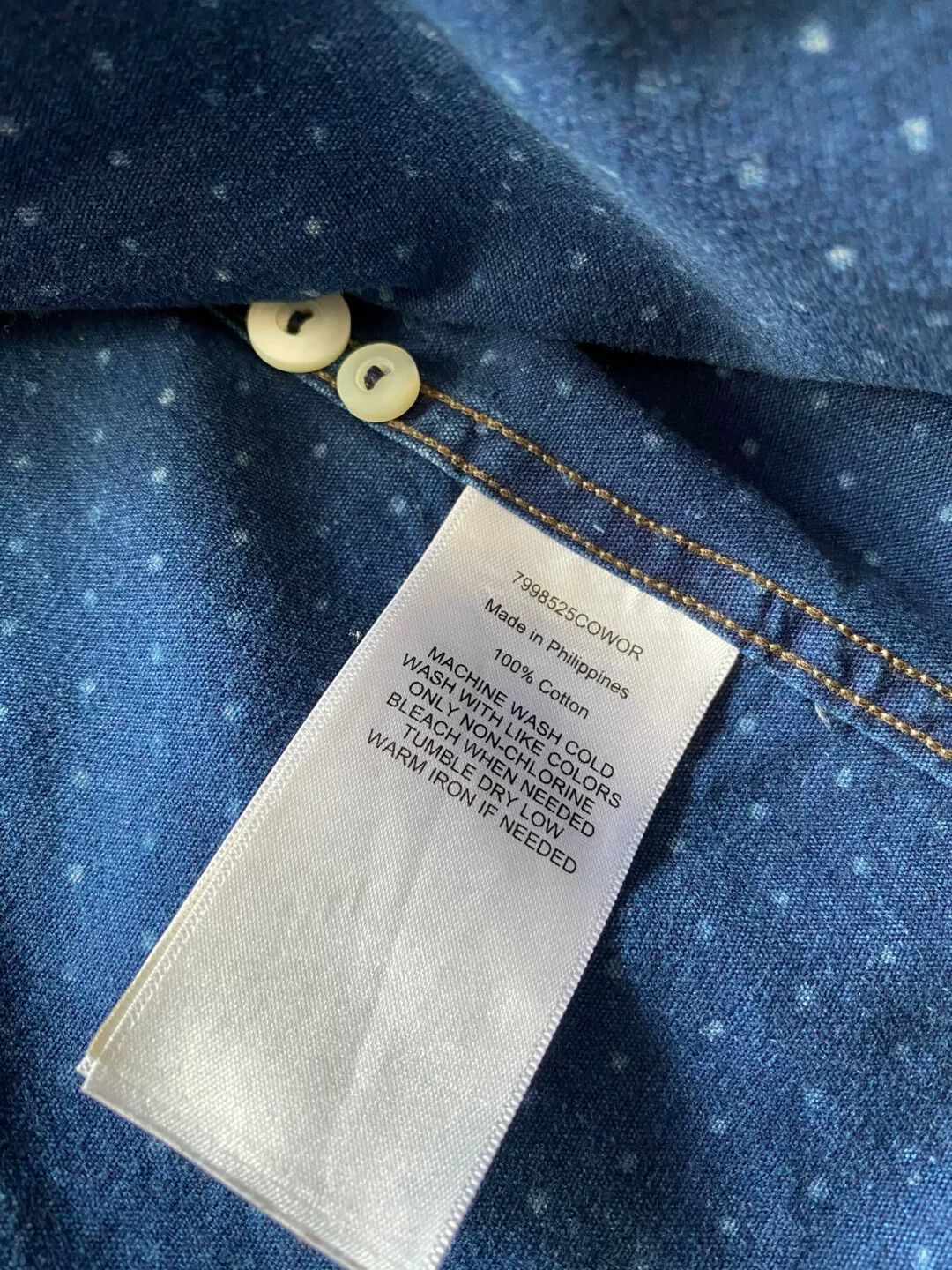 RRL Ralph Lauren vintage rrl blue dyed button-up shirt Size US XS / EU 42 / 0 - 4 Thumbnail