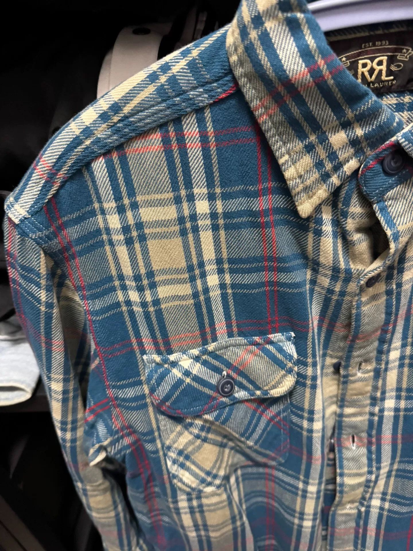 RRL Ralph Lauren blue plaid long sleeve shirt Size US XS / EU 42 / 0 - 2 Thumbnail
