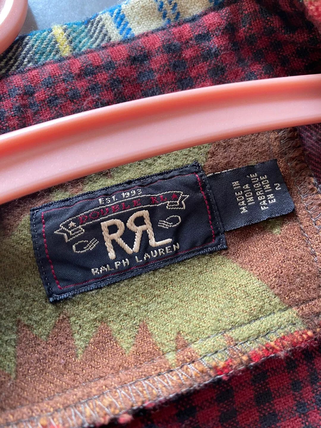 rrl plaid shirt in multicolor design