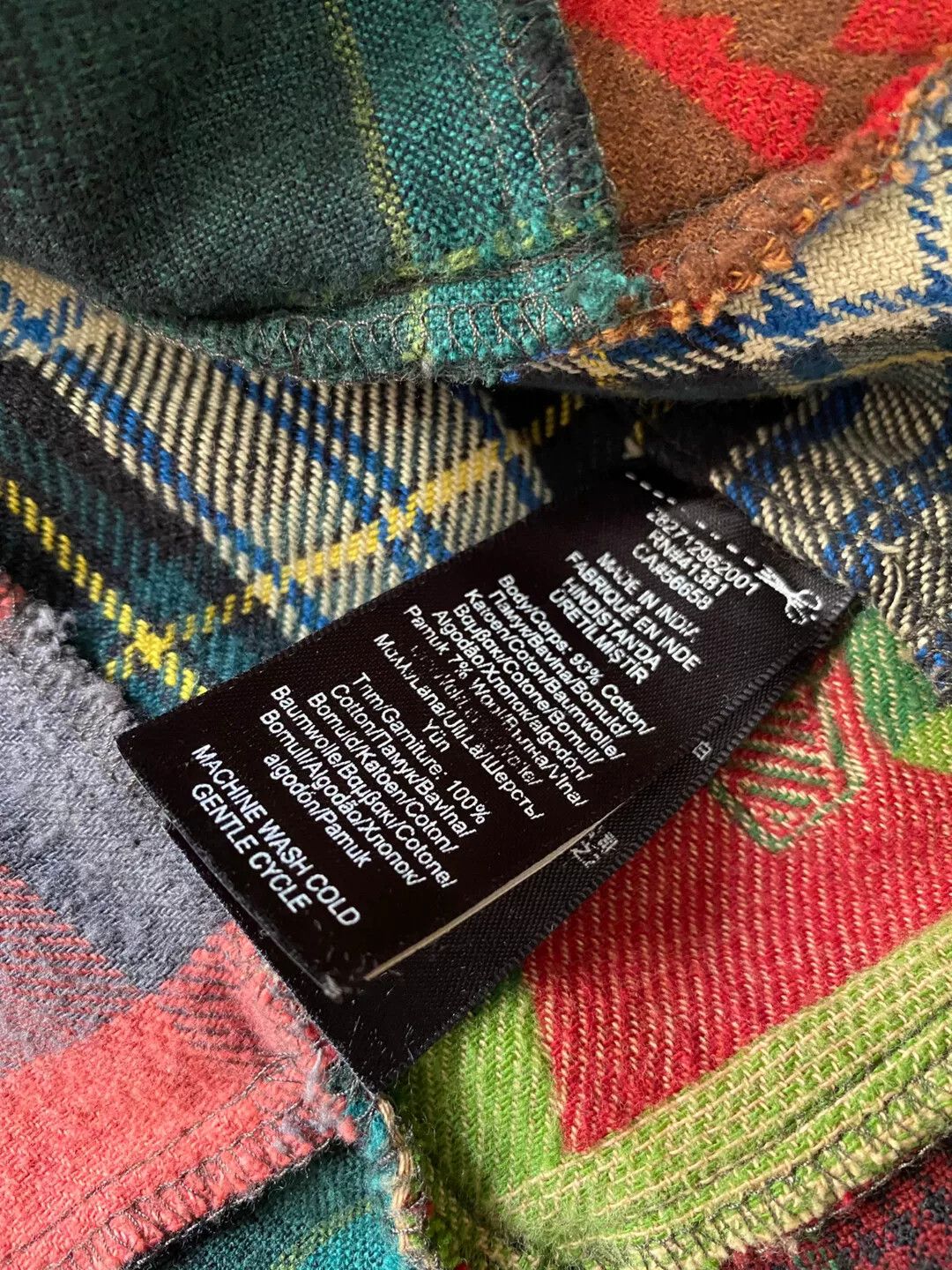 rrl plaid shirt in multicolor design