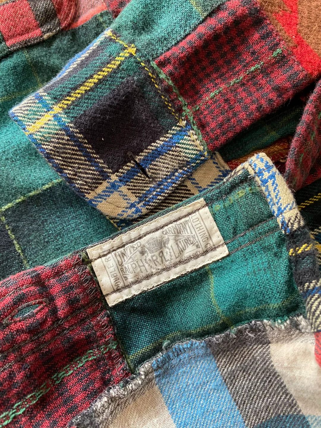 rrl plaid shirt in multicolor design
