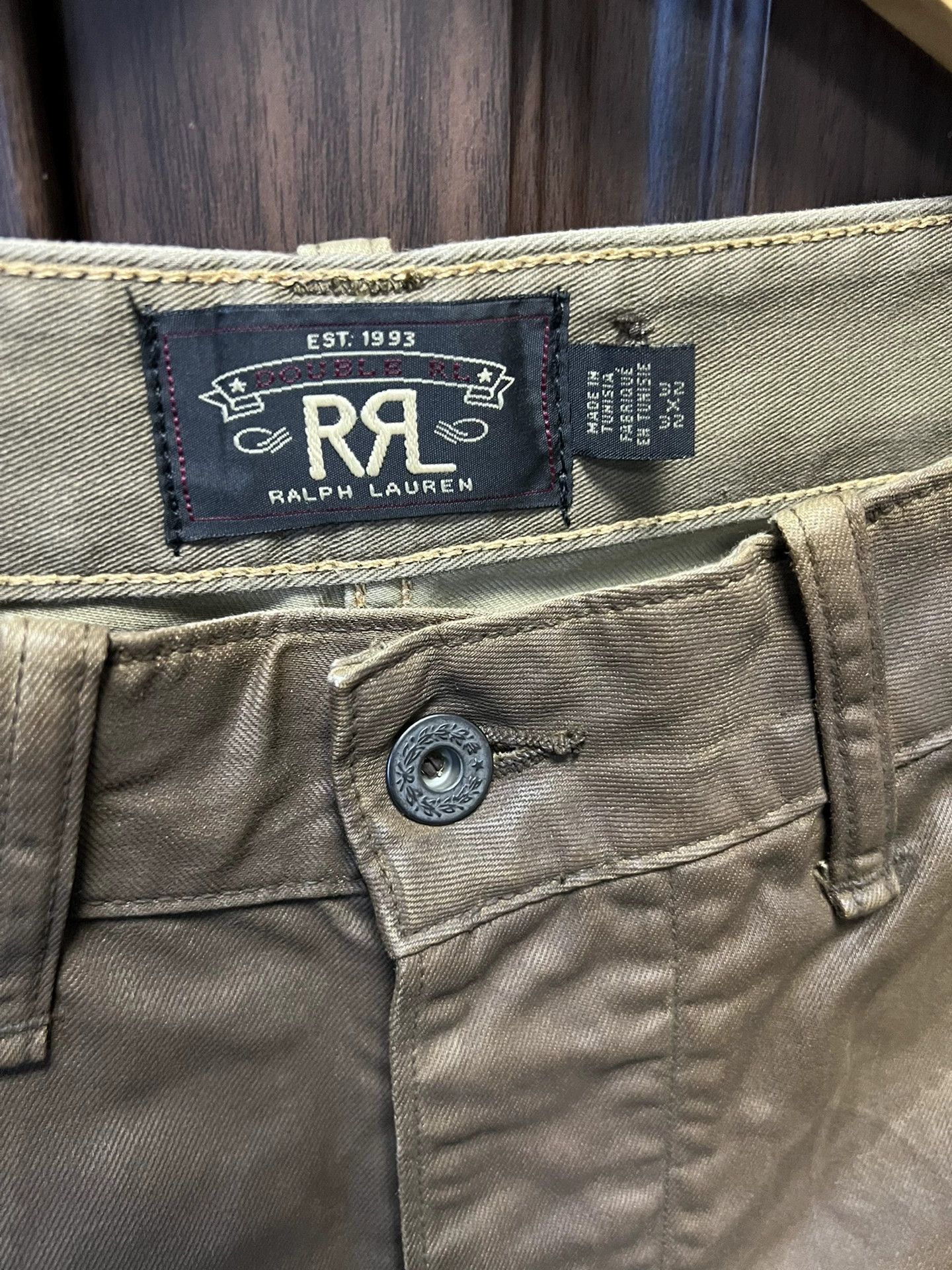 RRL Ralph Lauren RRL Oil Wax Military Long Pants Denim Jeans Size US 32 / EU 48 - 5 Thumbnail