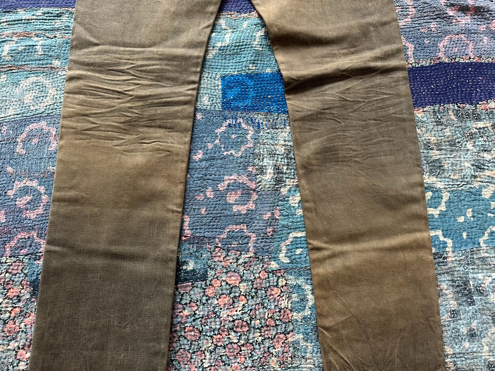 RRL Ralph Lauren rrl mud dye bag flower denim pants Size US 31 - 4 Thumbnail