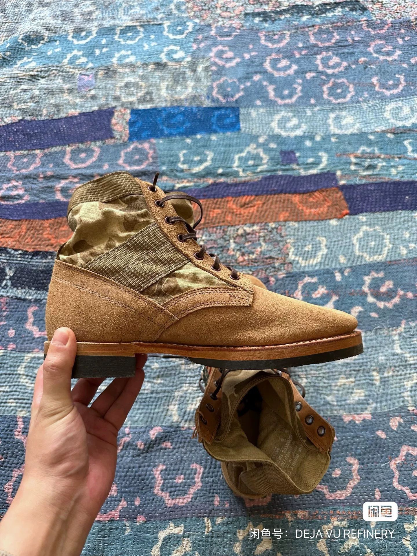 RRL Ralph Lauren rrl camouflage patchwork ankle boots Size US 9 / EU 42 - 4 Thumbnail