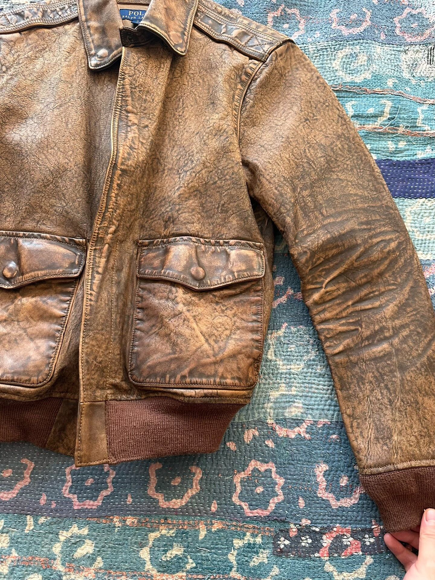 RRL Ralph Lauren vintage ralph lauren worn leather jacket Size US M / EU 48-50 / 2 - 8 Thumbnail