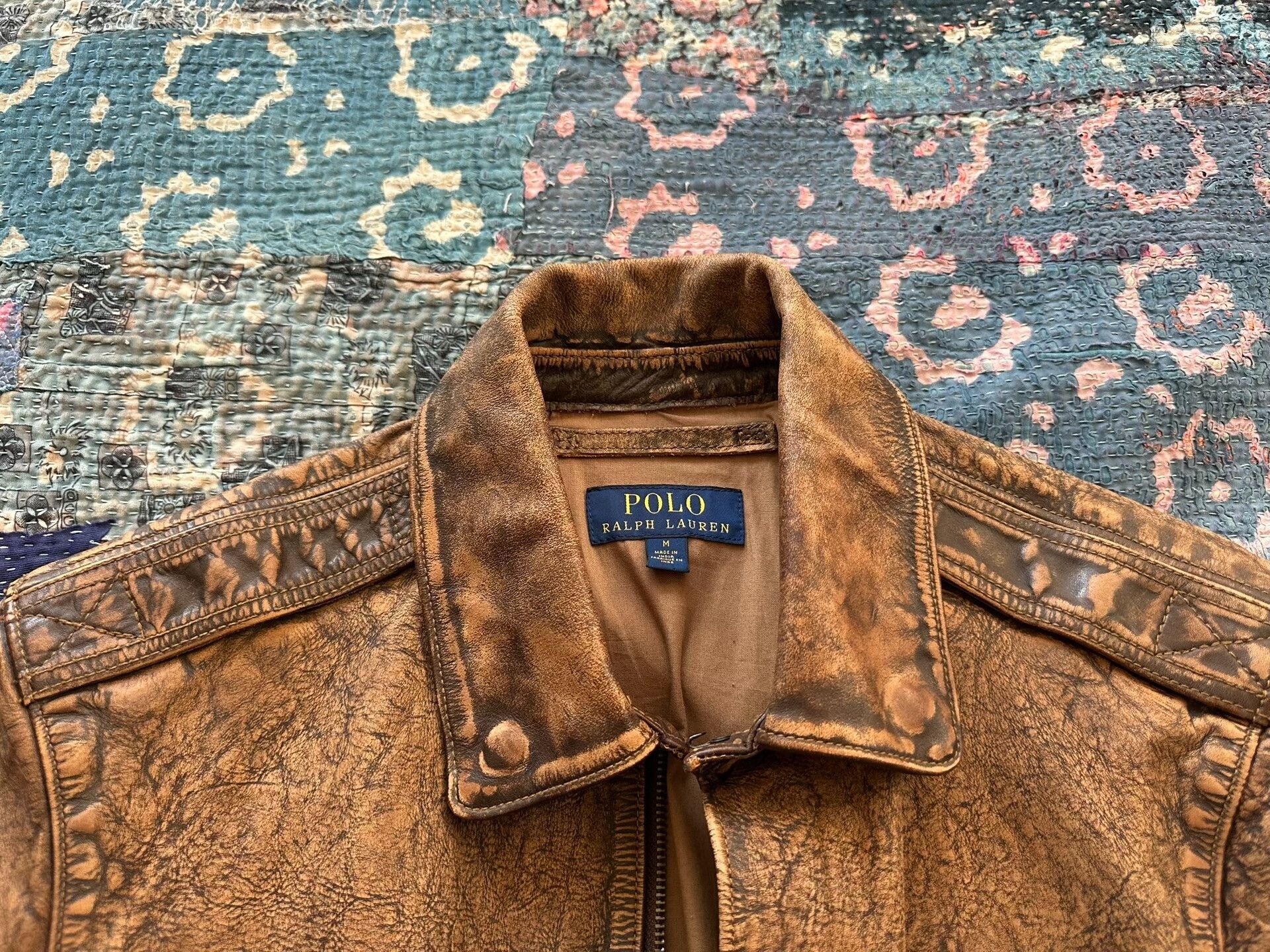 RRL Ralph Lauren vintage ralph lauren worn leather jacket Size US M / EU 48-50 / 2 - 3 Thumbnail