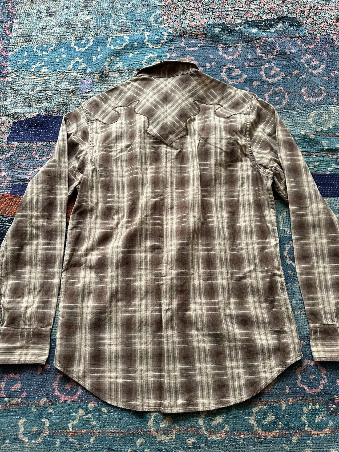 RRL Ralph Lauren rrl western plaid long sleeve shirt Size US M / EU 48-50 / 2 - 2 Thumbnail
