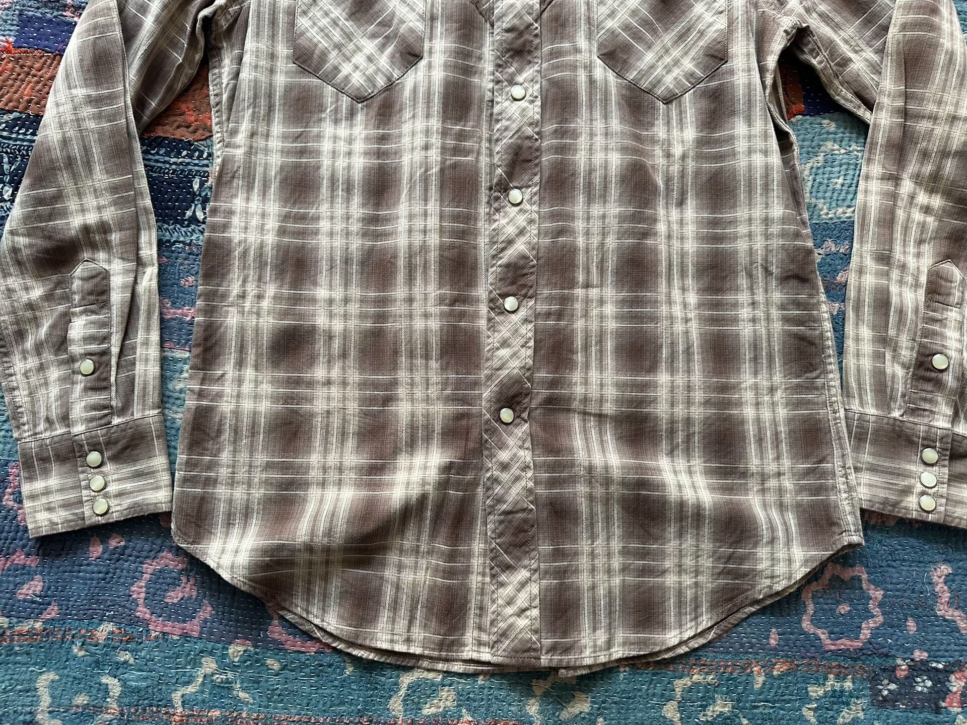 RRL Ralph Lauren rrl western plaid long sleeve shirt Size US M / EU 48-50 / 2 - 4 Thumbnail