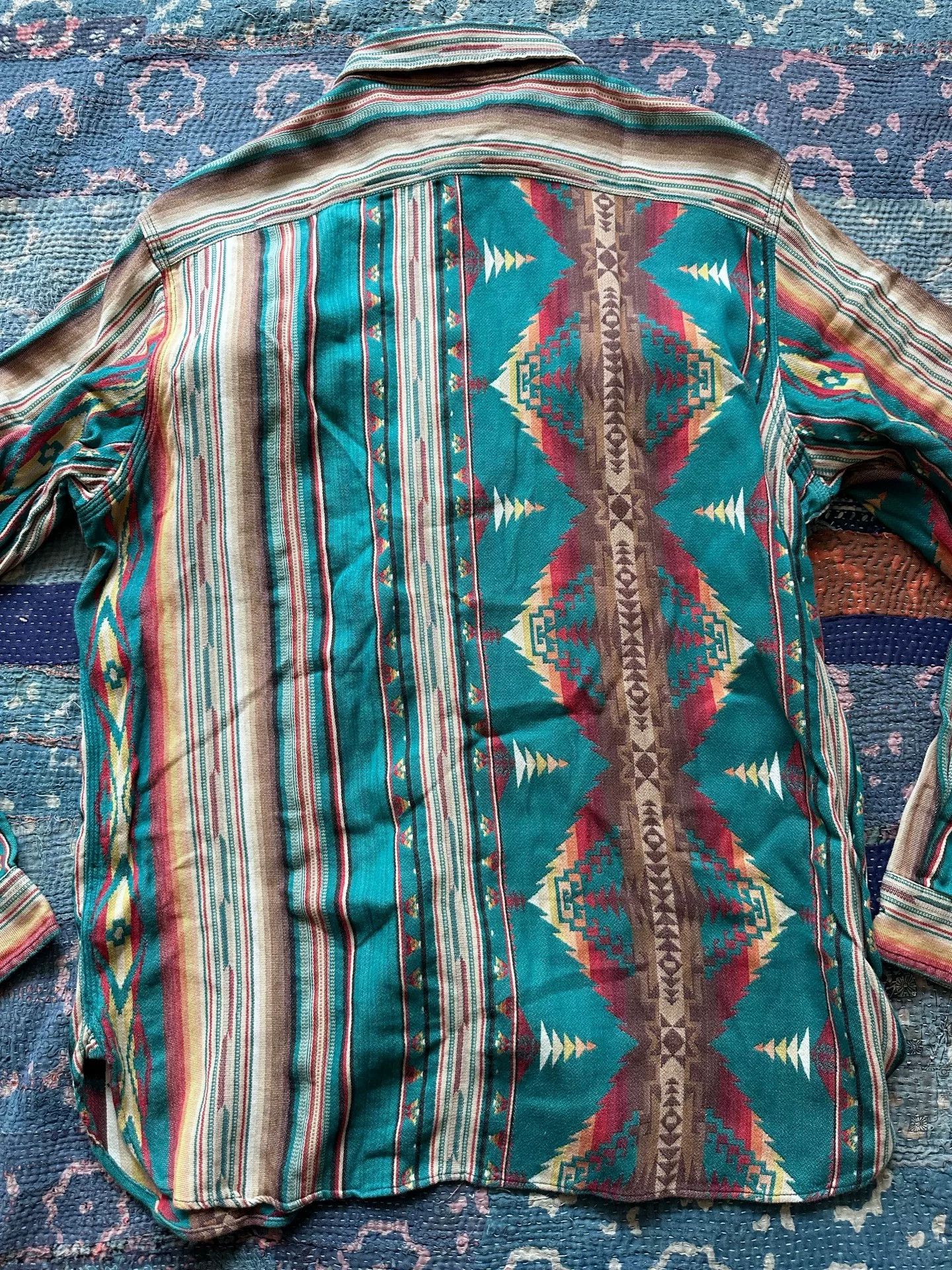 RRL Ralph Lauren southwestern patterned long sleeve shirt Size US L / EU 52-54 / 3 - 2 Thumbnail