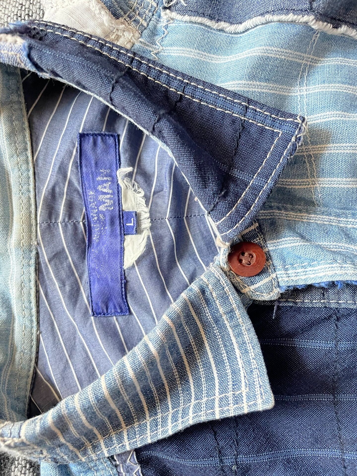 Junya Watanabe junya watanabe patchwork denim shirt Size US L / EU 52-54 / 3 - 3 Thumbnail
