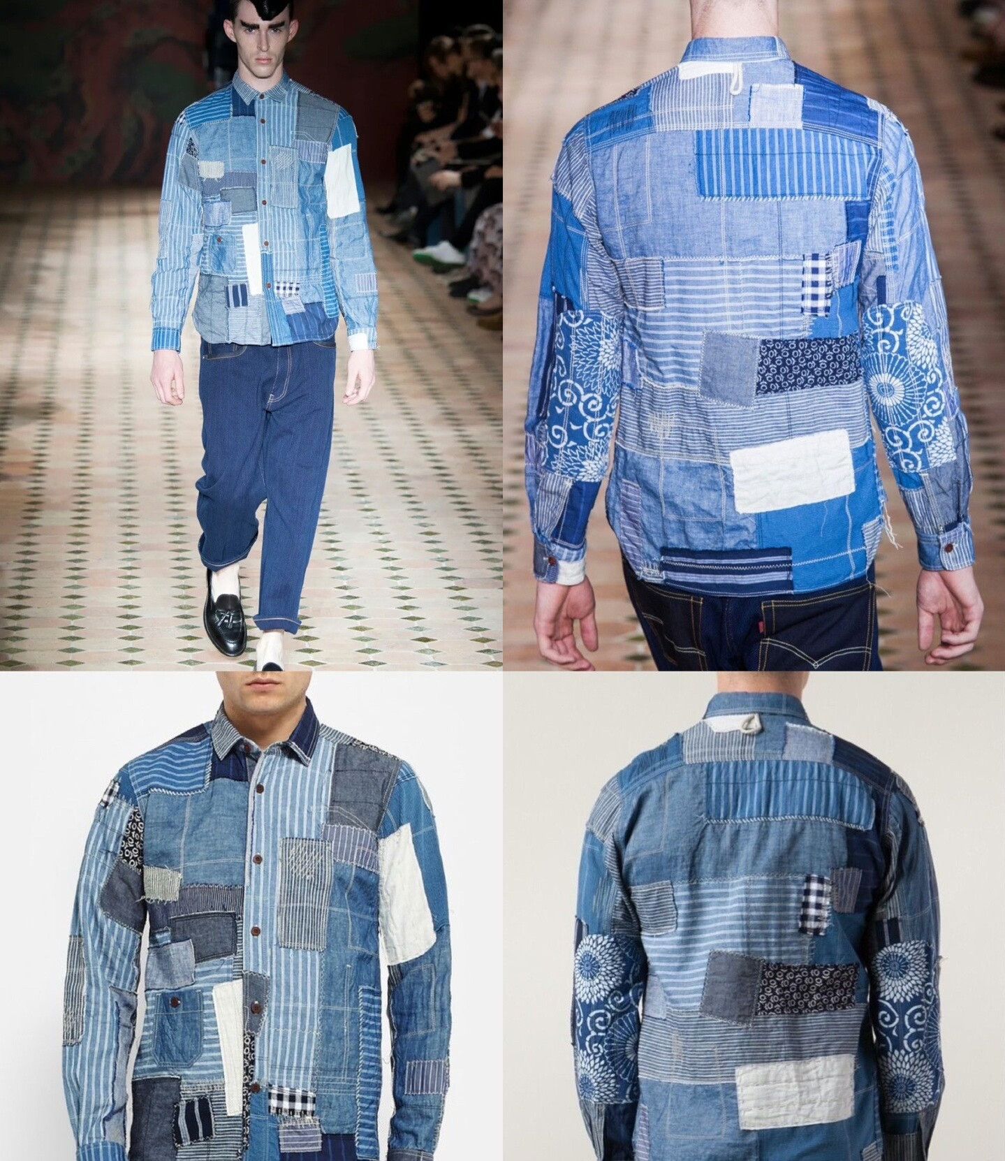 Junya Watanabe junya watanabe patchwork denim shirt Size US L / EU 52-54 / 3 - 5 Thumbnail