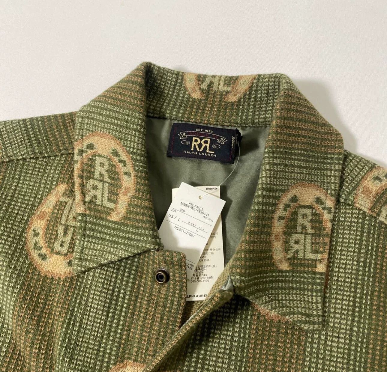 RRL Ralph Lauren Ralph Lauren Long Sleeve Printed Cotton Shirt Size US L / EU 52-54 / 3 - 4 Thumbnail