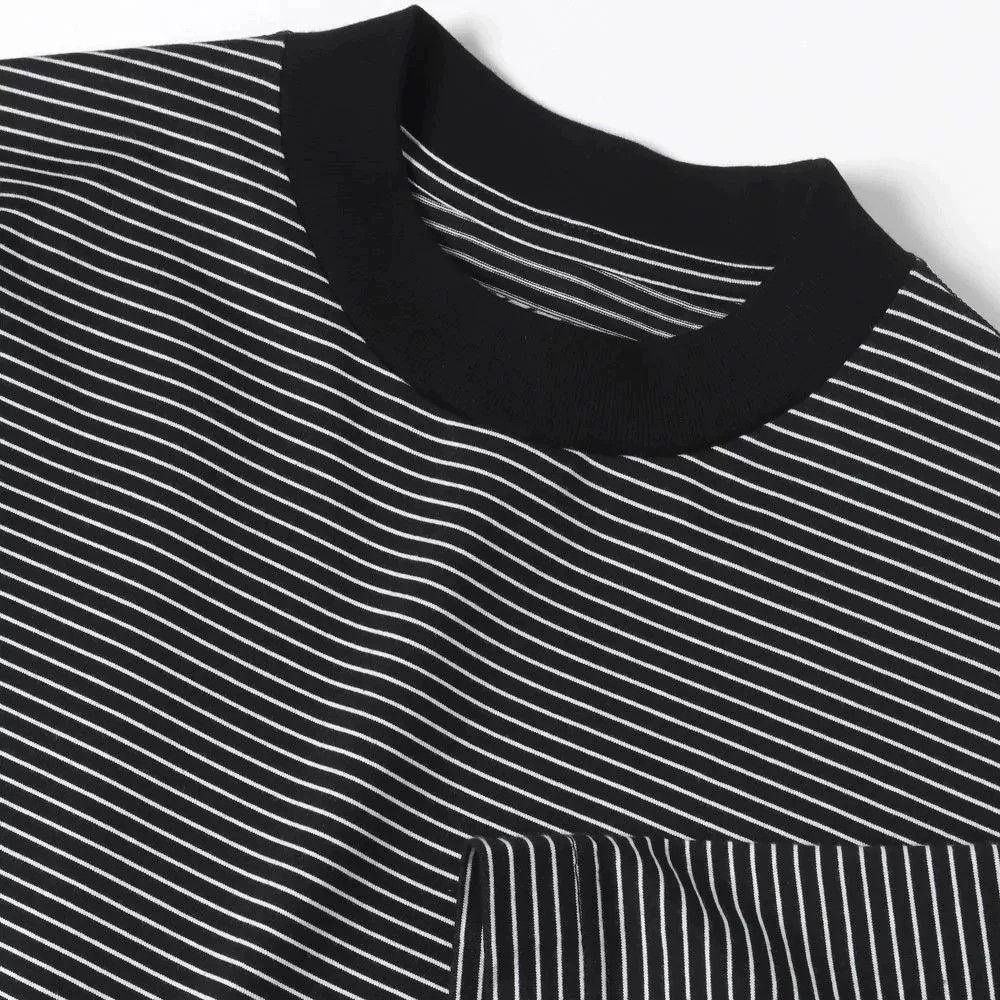 N.Hoolywood black striped balloon sleeve short t-shirt Size US L / EU 52-54 / 3 - 2 Thumbnail