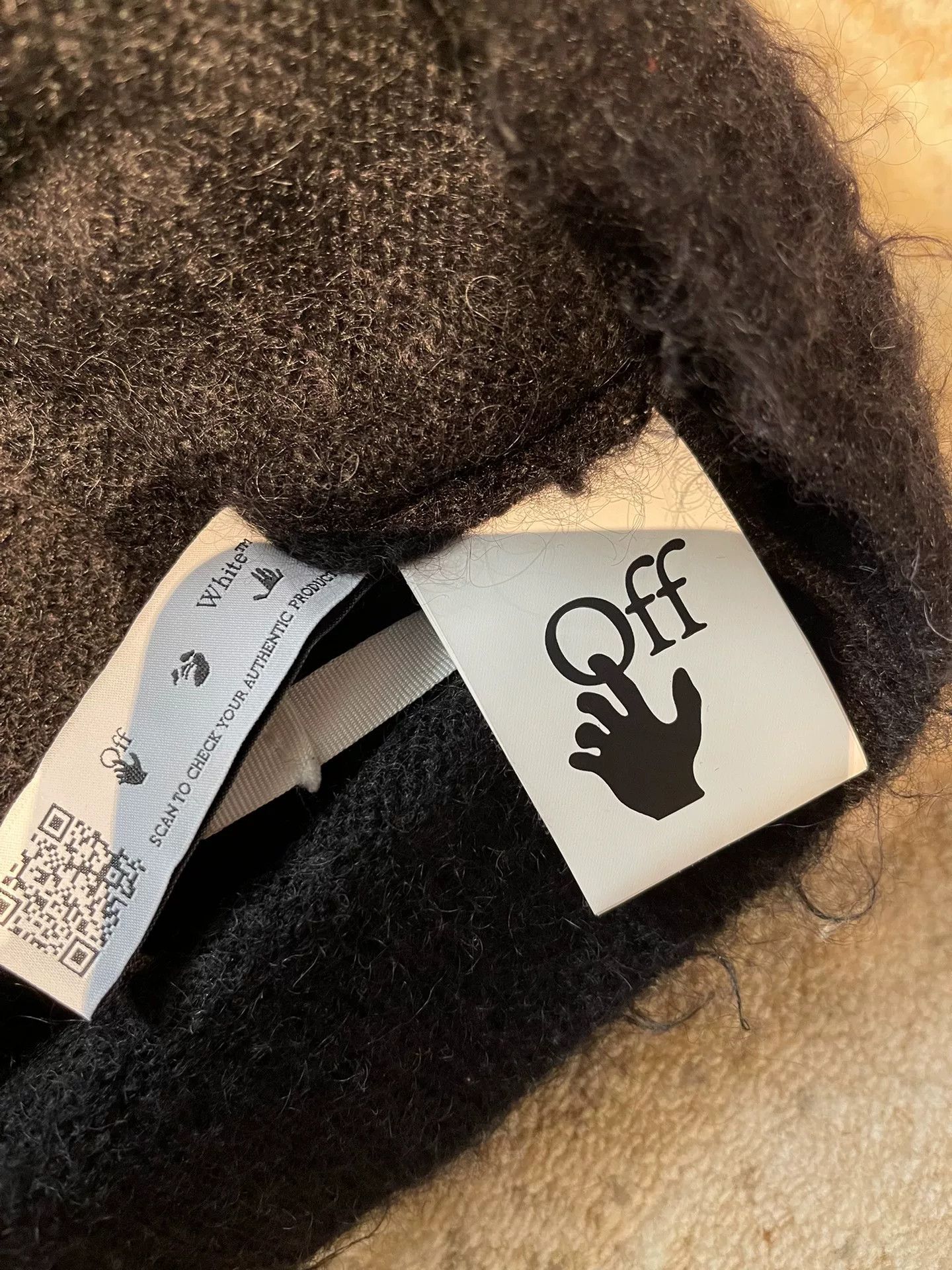 Off-White off white mohair logo sweater Size XL / US 12-14 / IT 48-50 - 4 Thumbnail