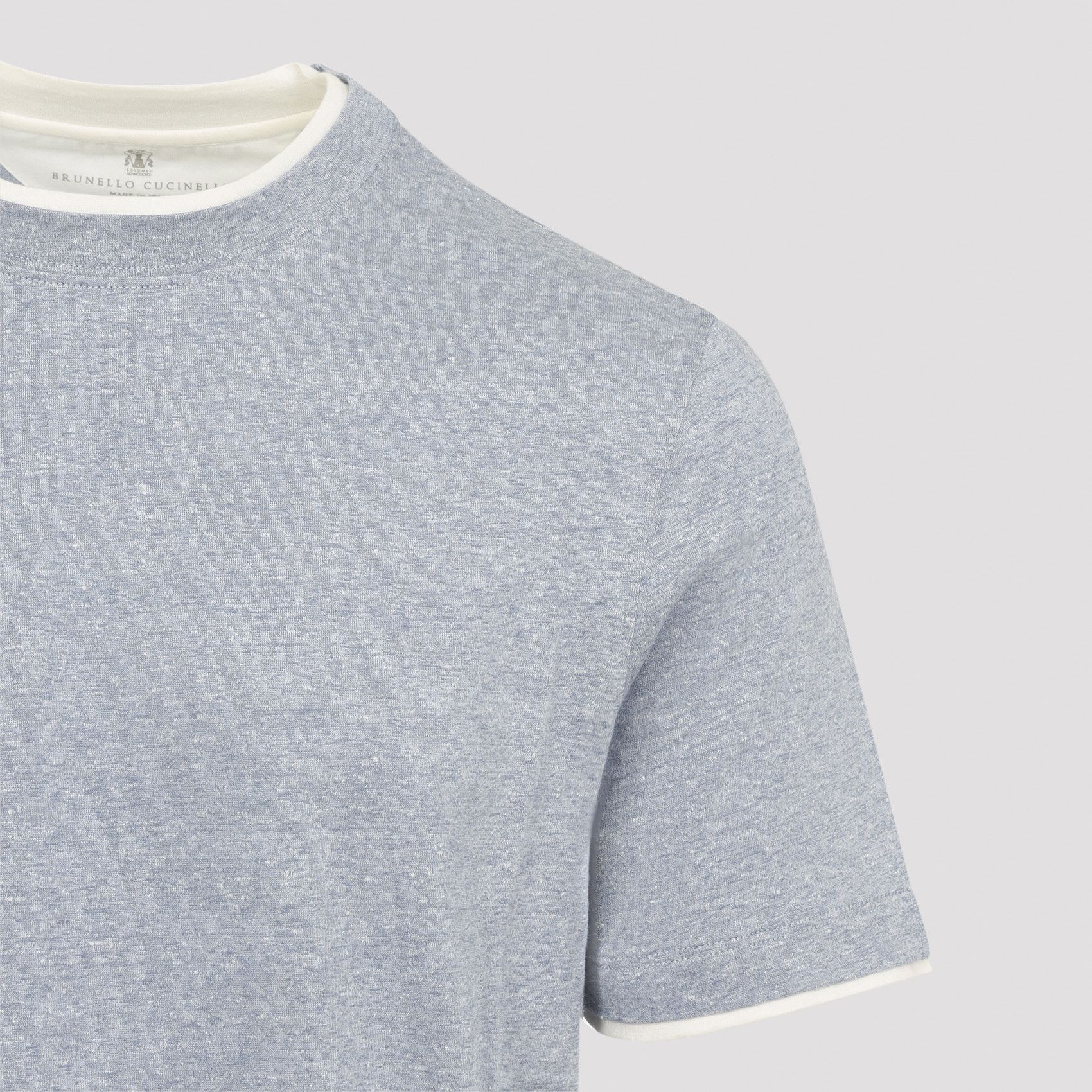 Brunello Cucinelli Brunello Cucinelli Bicolor T-shirt Size US XL / EU 56 / 4 - 3 Thumbnail