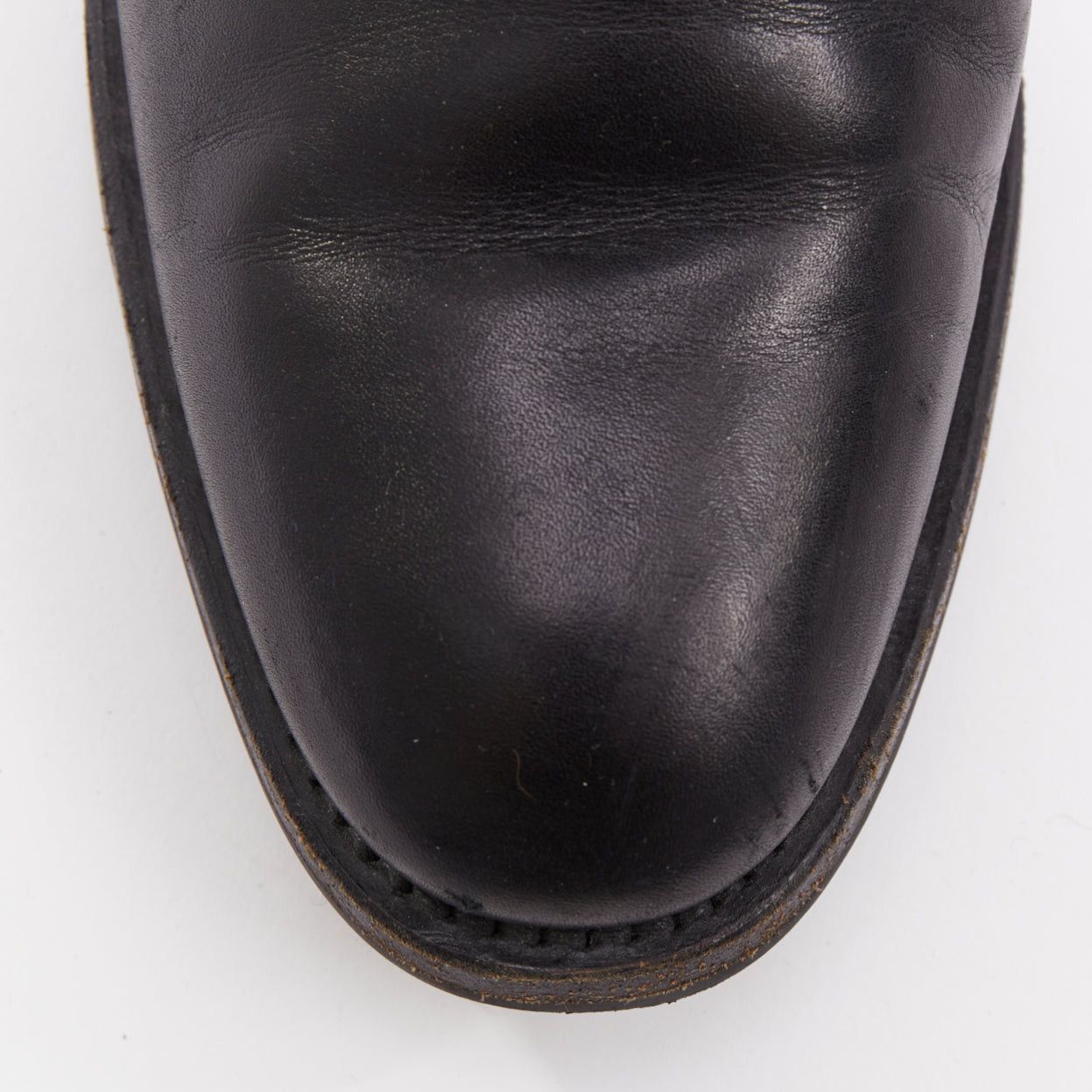 Church's CHURCH'S Michelle G. black leather silver buckle tall riding boots EU37 Size US 7 / IT 37 - 7 Thumbnail