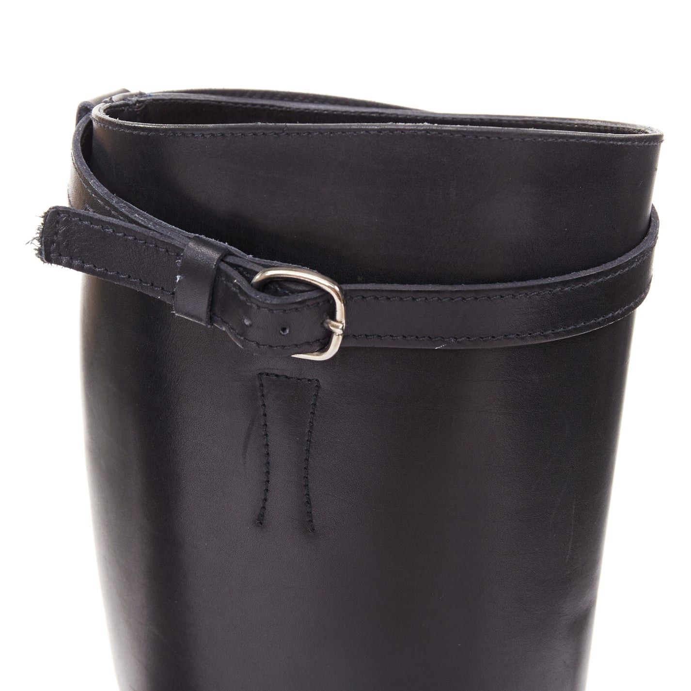 Church's CHURCH'S Michelle G. black leather silver buckle tall riding boots EU37 Size US 7 / IT 37 - 2 Thumbnail