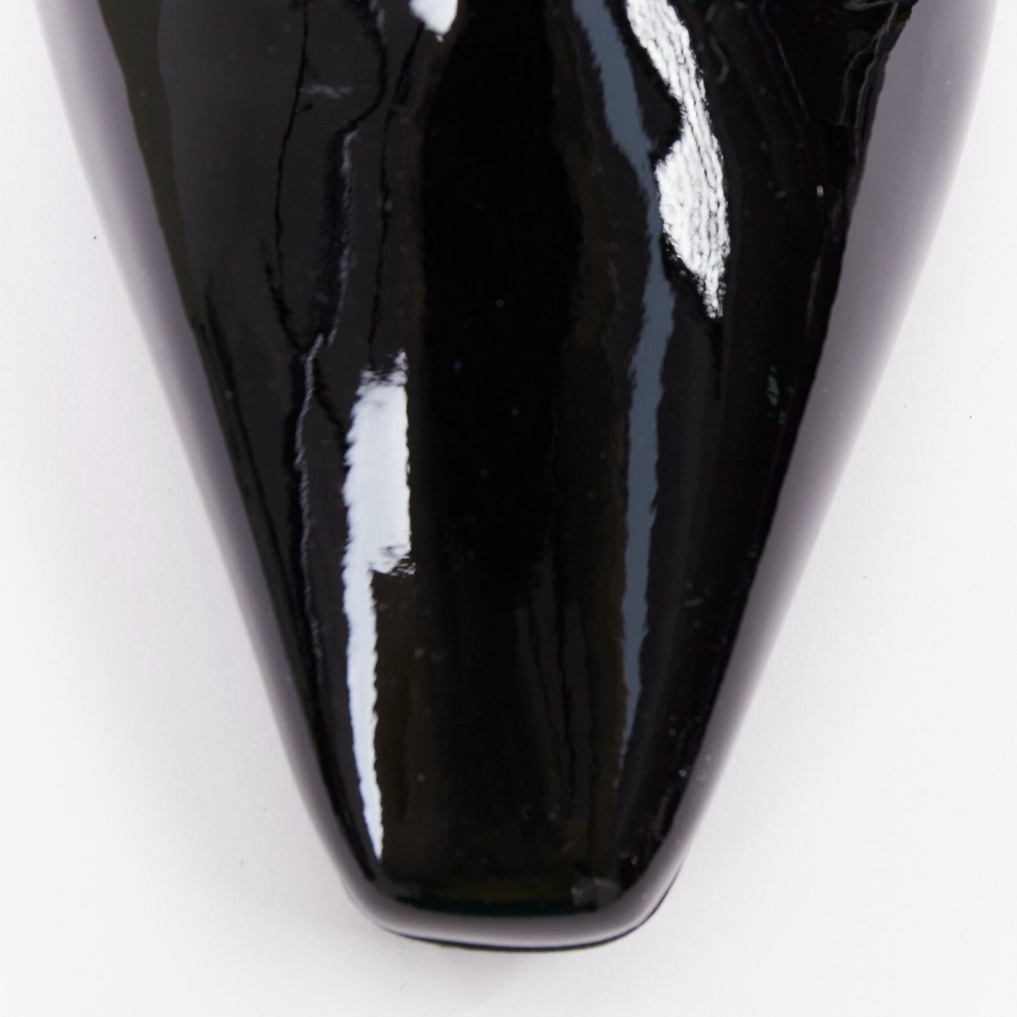 Chanel CHANEL 2018 Runway Forest Fairies black patent pointed square toe derby oxford EU37.5 Size US 7.5 / IT 37.5 - 7 Thumbnail