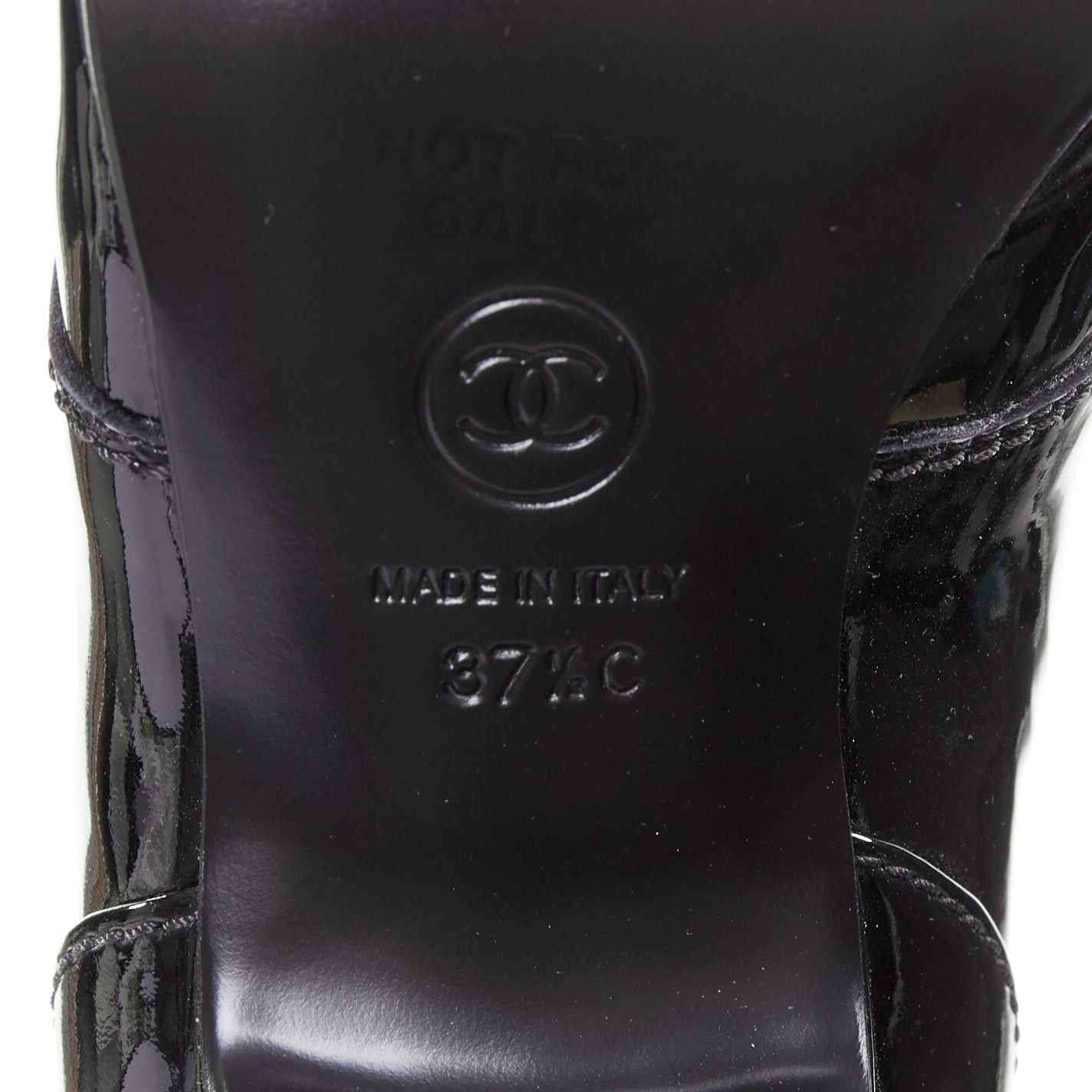 Chanel CHANEL 2018 Runway Forest Fairies black patent pointed square toe derby oxford EU37.5 Size US 7.5 / IT 37.5 - 10 Thumbnail