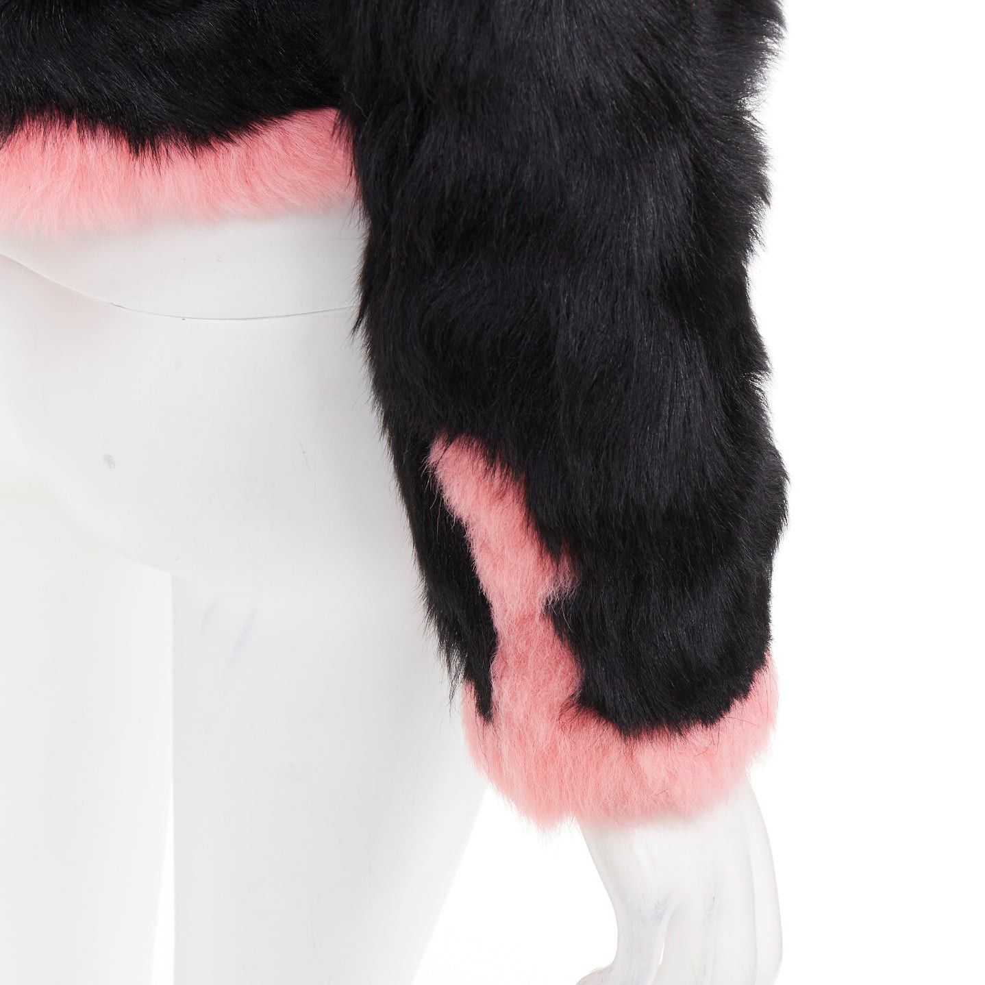 Chanel rare CHANEL 21K black pink shearling fur CC crystal buttons 4 pocket jacket FR36 S Size S / US 4 / IT 40 - 8 Thumbnail