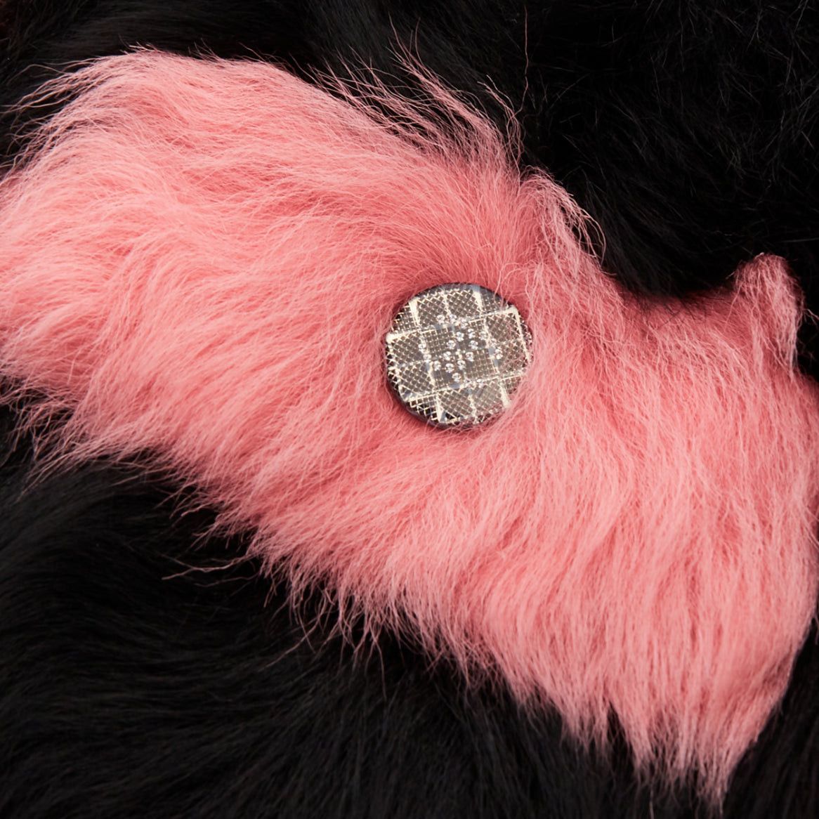 Chanel rare CHANEL 21K black pink shearling fur CC crystal buttons 4 pocket jacket FR36 S Size S / US 4 / IT 40 - 2 Thumbnail