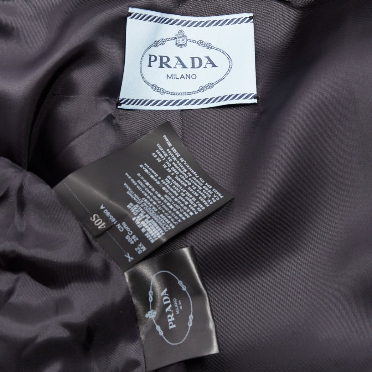 Prada PRADA 2017 black virgin wool off shoulder minimalist coat dress IT40 S Size S / US 4 / IT 40 - 8 Thumbnail