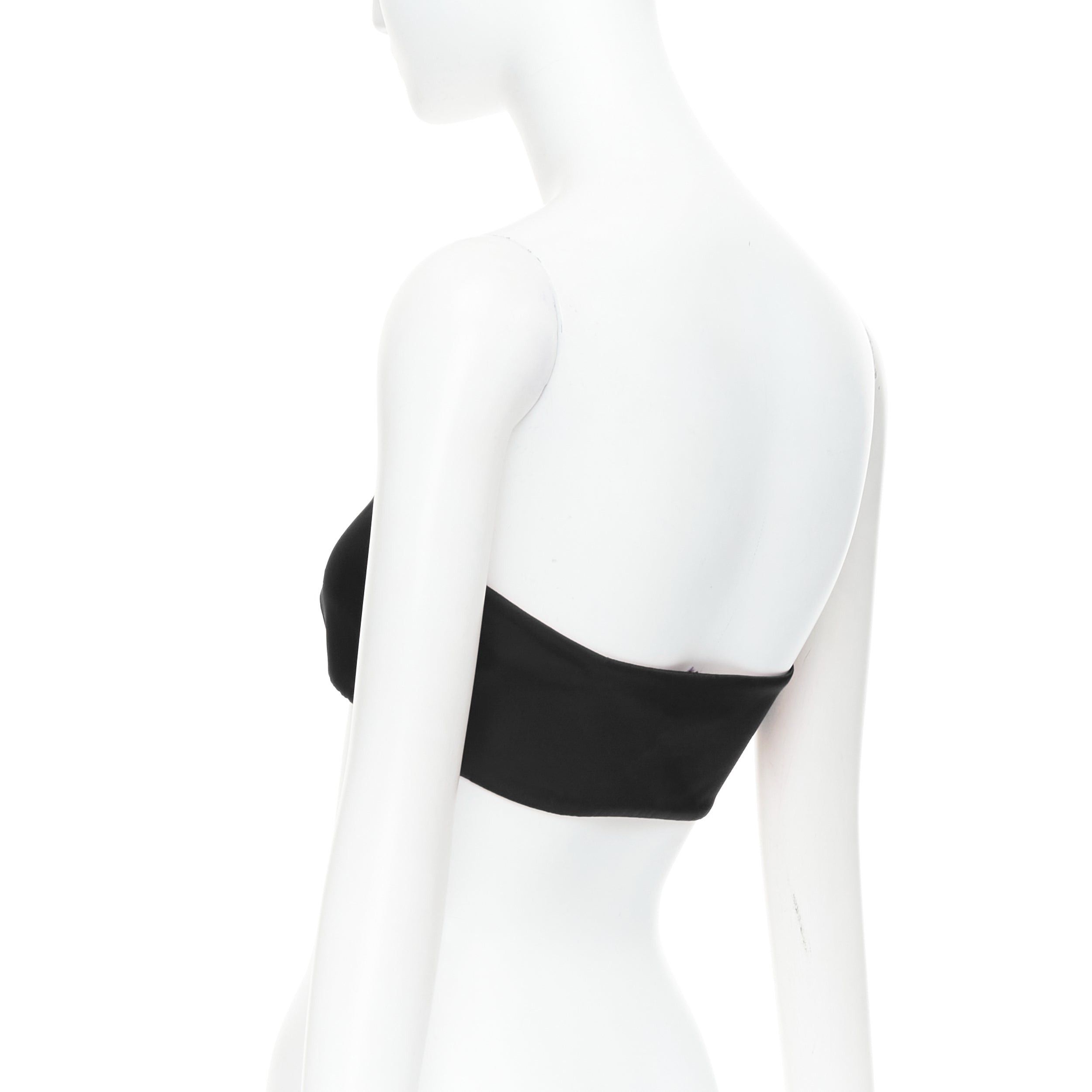 Prada PRADA Re-Nylon black triangle logo plate strapless bustier tube top IT42 M Size M / US 6-8 / IT 42-44 - 6 Thumbnail