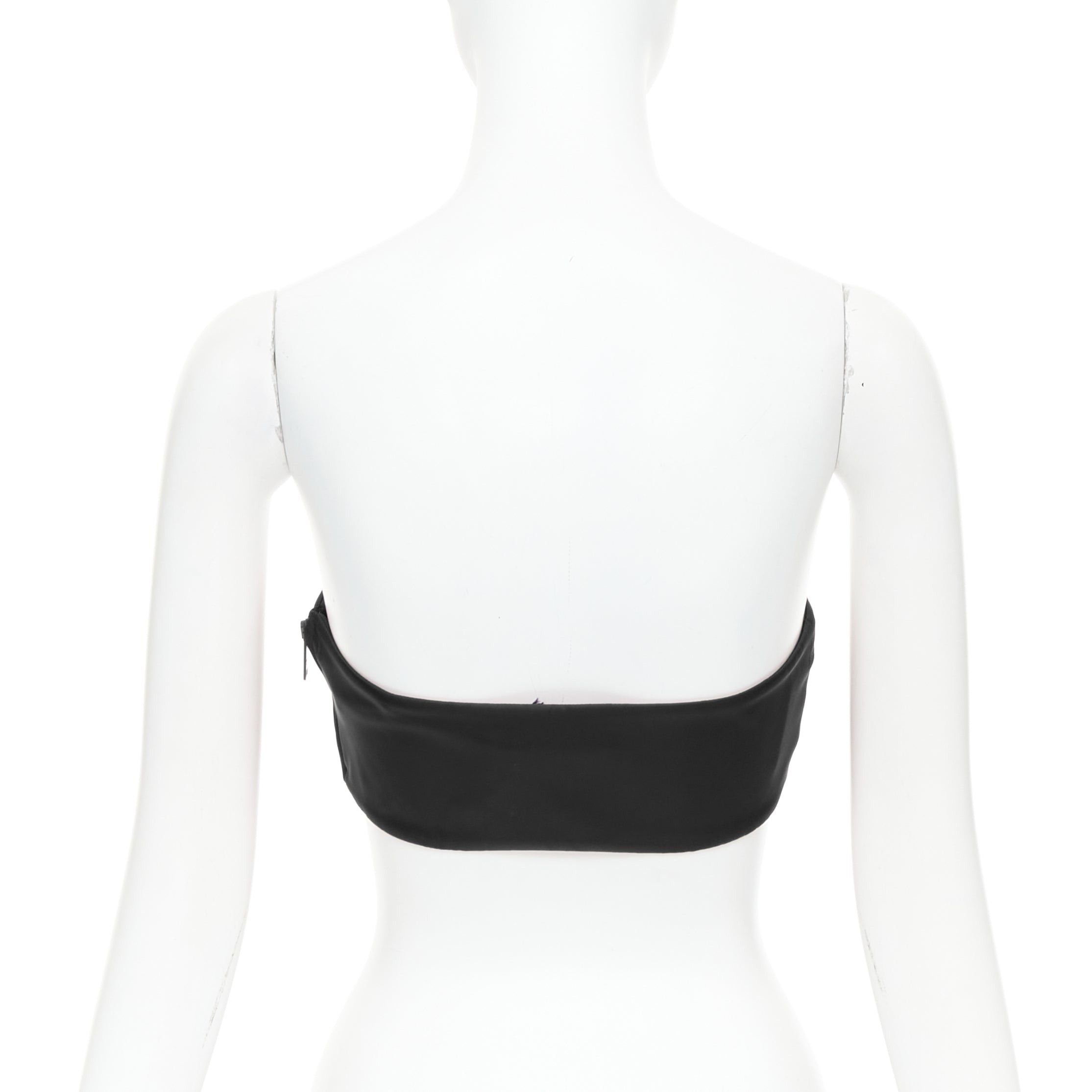Prada PRADA Re-Nylon black triangle logo plate strapless bustier tube top IT42 M Size M / US 6-8 / IT 42-44 - 5 Thumbnail