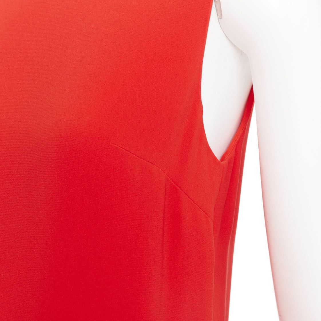 Dior CHRISTIAN DIOR red silk blend round neck asymmetric handkerchief hem flutter dress FR40 M Size M / US 6-8 / IT 42-44 - 7 Thumbnail