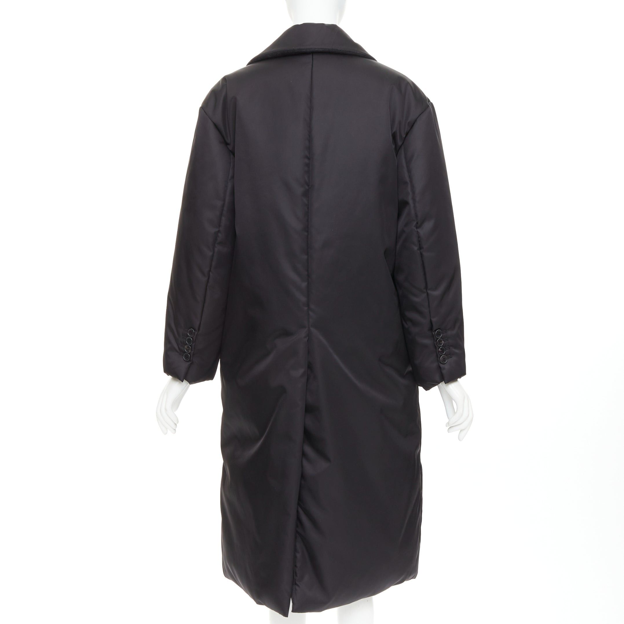Prada PRADA 2022 Re-Nylon black silver logo flap pocket technical puffer coat IT36 XXS Size XS / US 0-2 / IT 36-38 - 6 Thumbnail