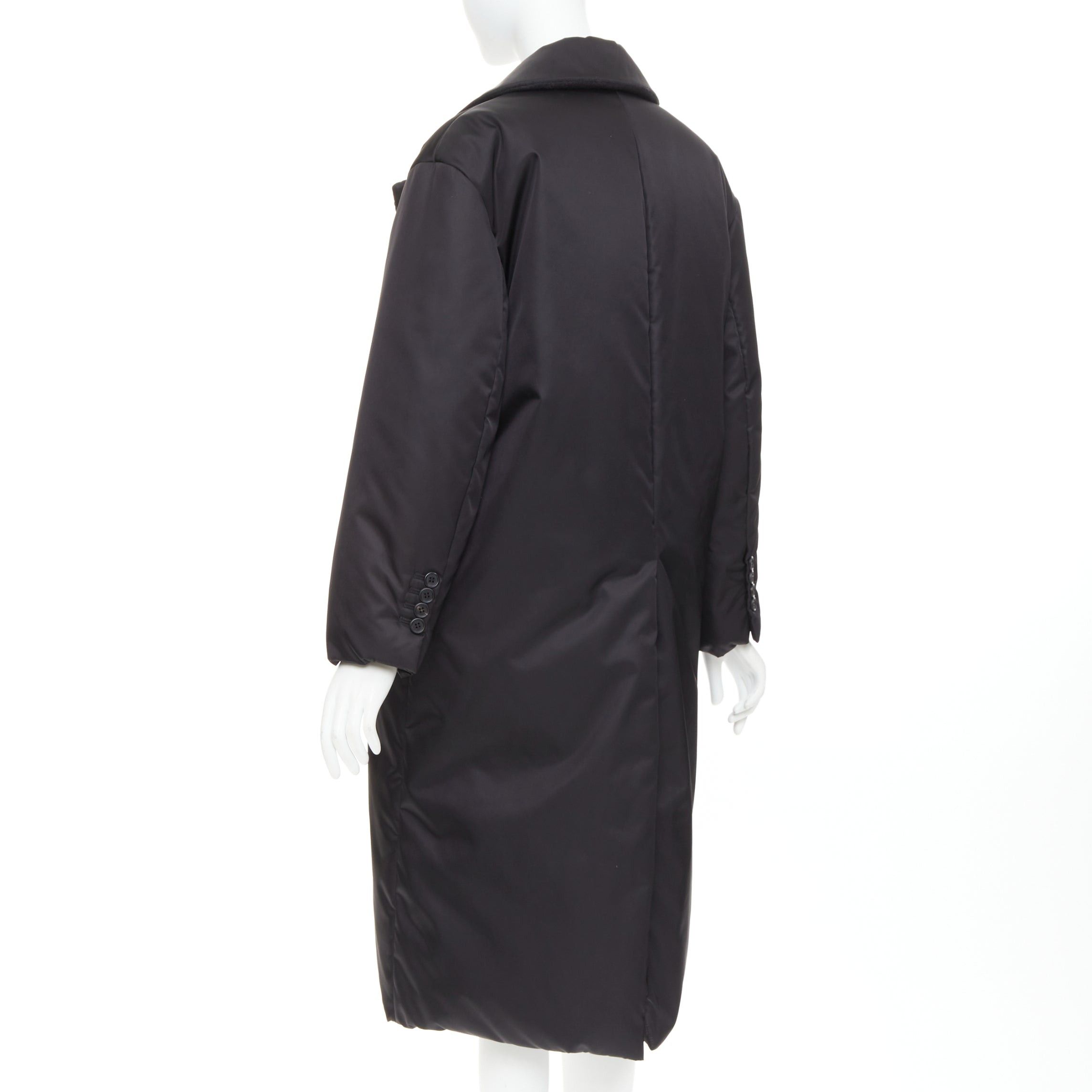Prada PRADA 2022 Re-Nylon black silver logo flap pocket technical puffer coat IT36 XXS Size XS / US 0-2 / IT 36-38 - 7 Thumbnail