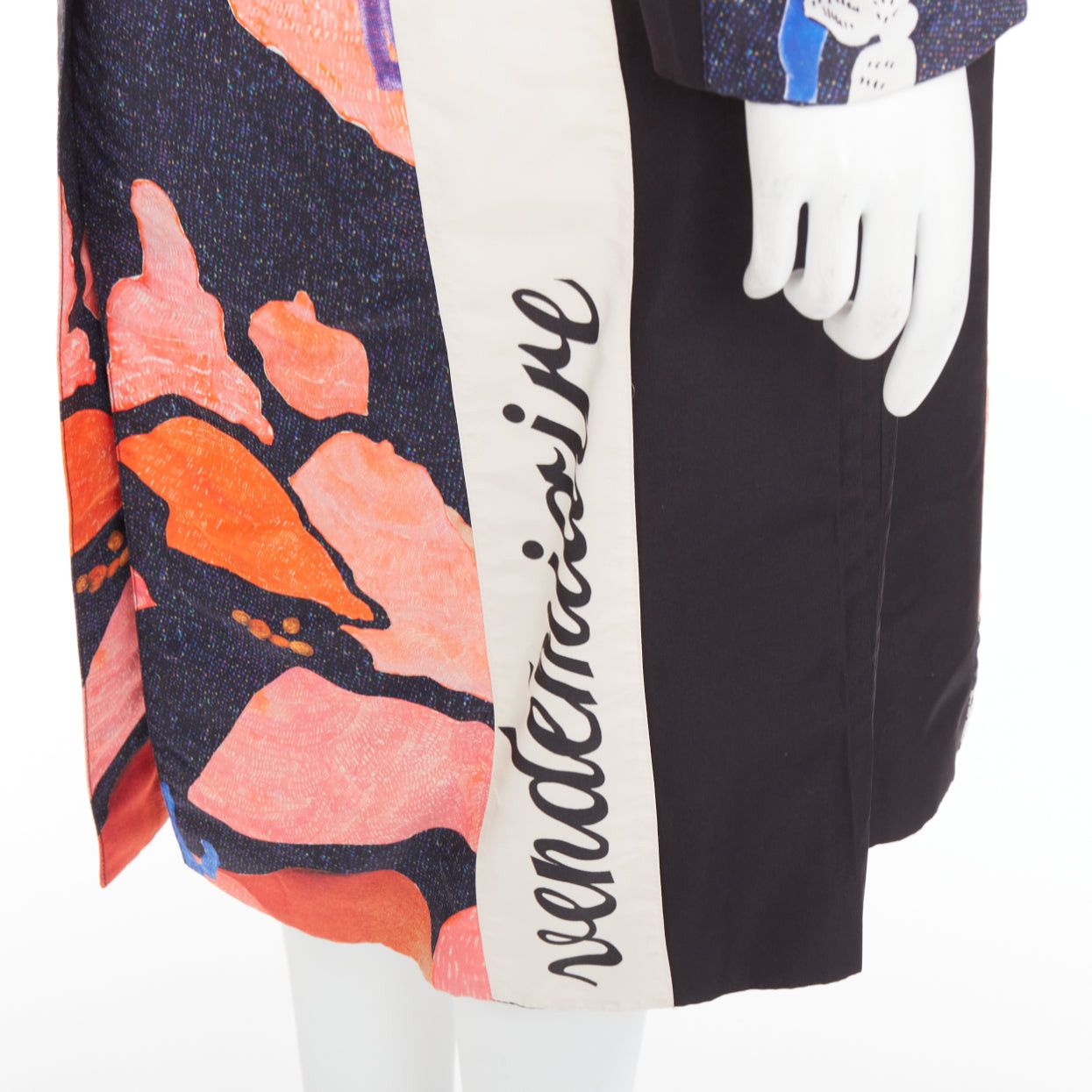 Prada PRADA 2017 Runway Vendemiaire orange black pop art graphic print coat IT38 XS Anna Wintour Size XS / US 0-2 / IT 36-38 - 2 Thumbnail